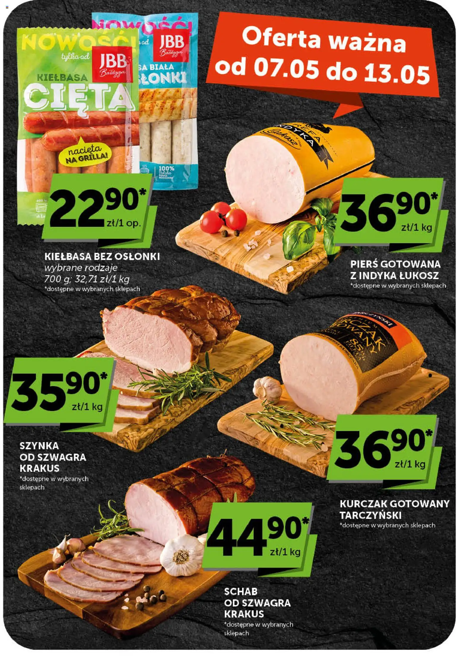 Groszek gazetka od 14.05.2026 | Strona: 17 | Produkty: Kiełbasa, Kurczak, Schab, Szynka