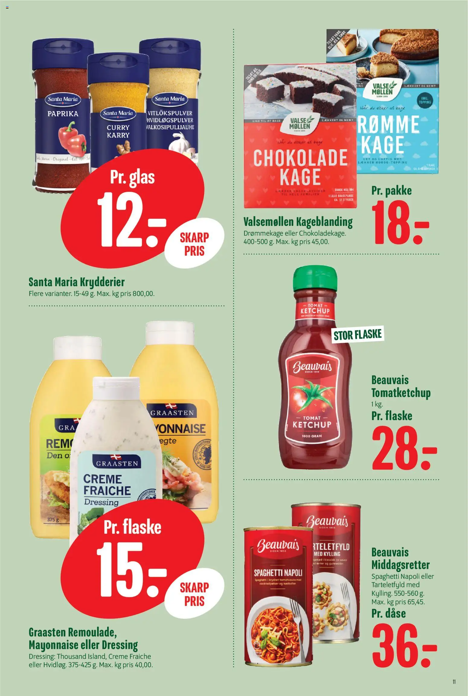 Min Købmand tilbudsavis – gyldig fra 04/09/2026 | Side: 11 | Produkter: Creme, Creme fraiche, Spaghetti, Paprika
