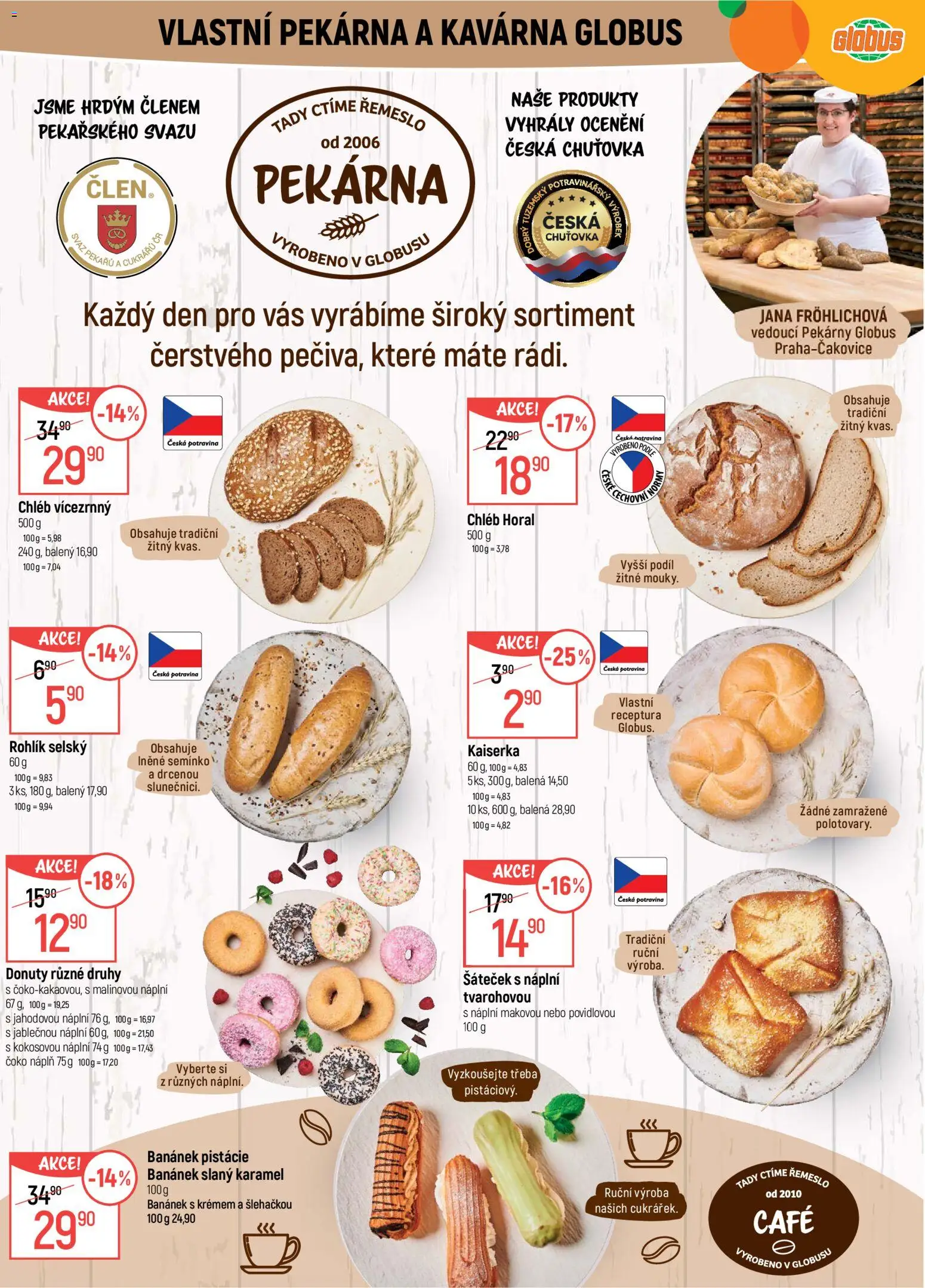 Globus leták - Praha Čakovice od 03.06.2026 | Strana: 6 | Produkty: Slaný karamel, Chléb, Rohlík, Pistácie
