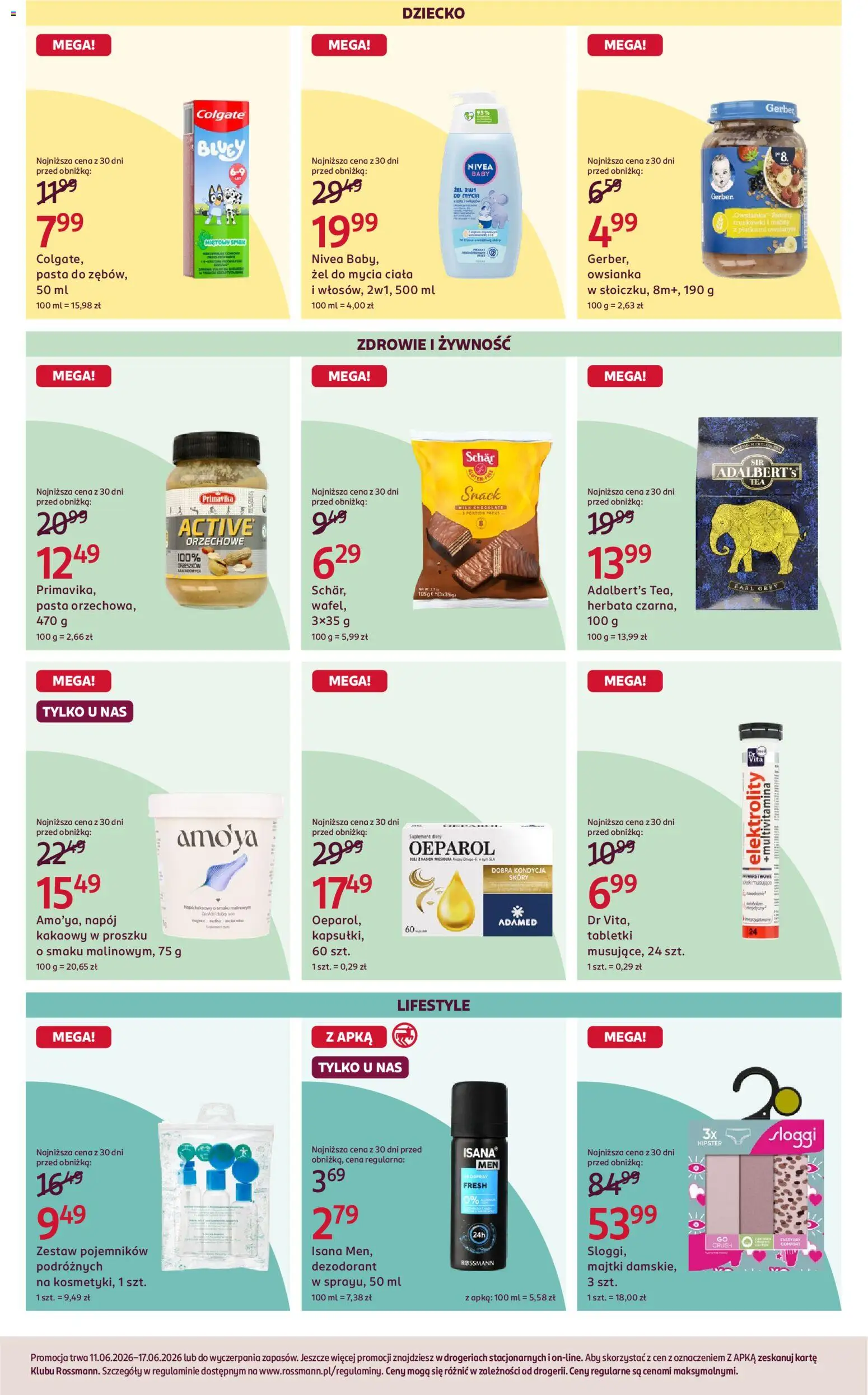 Rossmann gazetka od 11.06.2026 | Strona: 7 | Produkty: Majtki, Owsianka, Herbata, Dezodorant