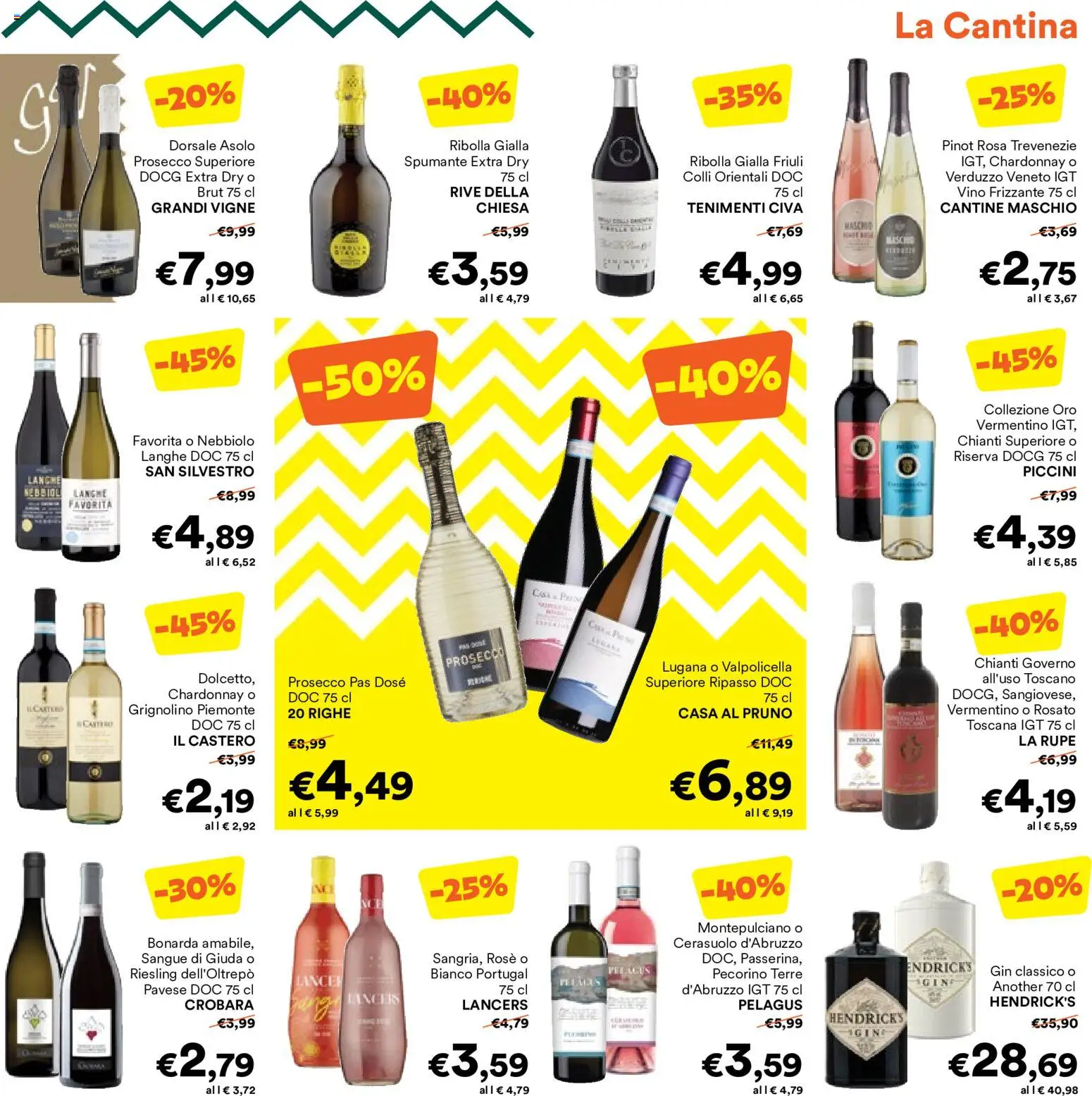 Volantino Unes del 13/07/2026 | Pagina: 9 | Prodotti: Gin, Vino, Spumante, Pecorino