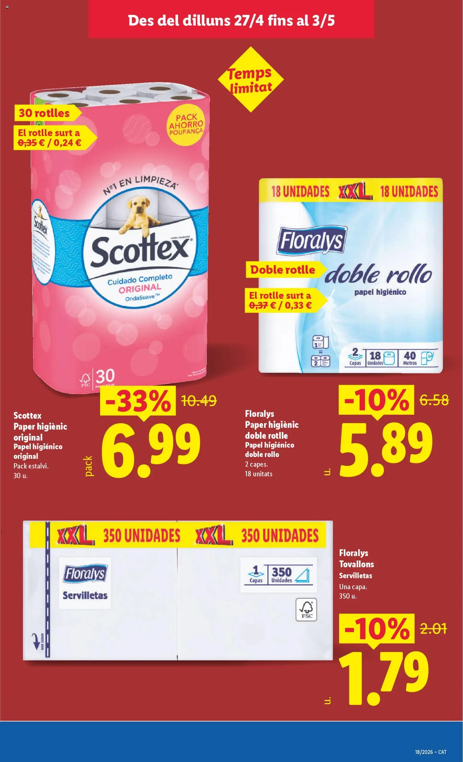 Lidl folleto │ válido desde el 27.04.2026 | Página: 15 | Productos: Papel higienico