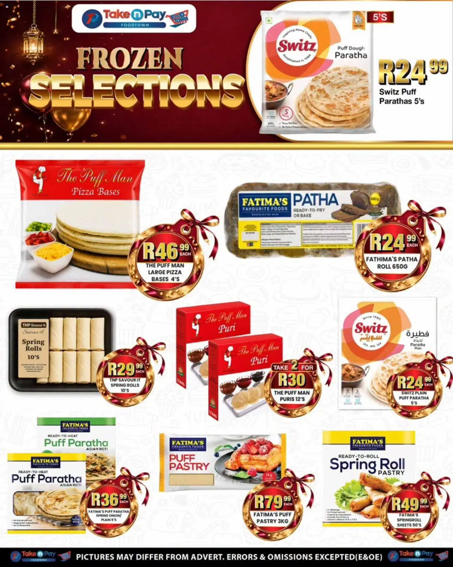 New Take n Pay catalogue – valid from 24/08/2026 | Page: 4 | Products: Puff pastry, Pizza, Dough, Onions