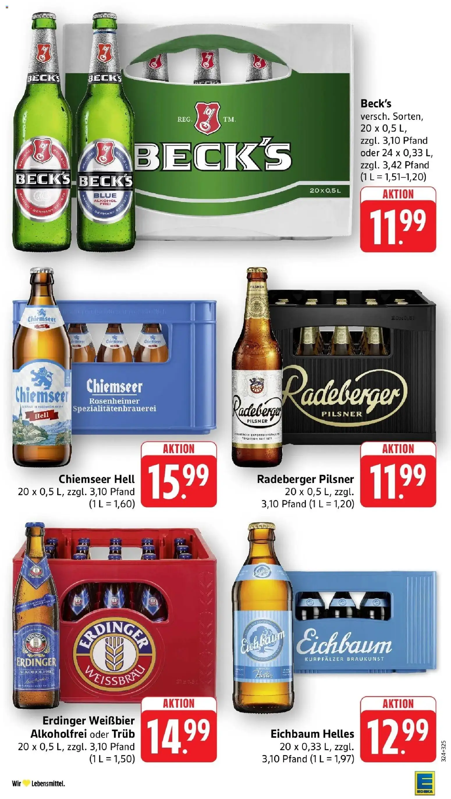 Edeka prospekt Ludwigshafen	 – gültig ab 04.05.2026 | Seite: 45 | Produkte: Erdinger, Weißbier, Radeberger pilsner
