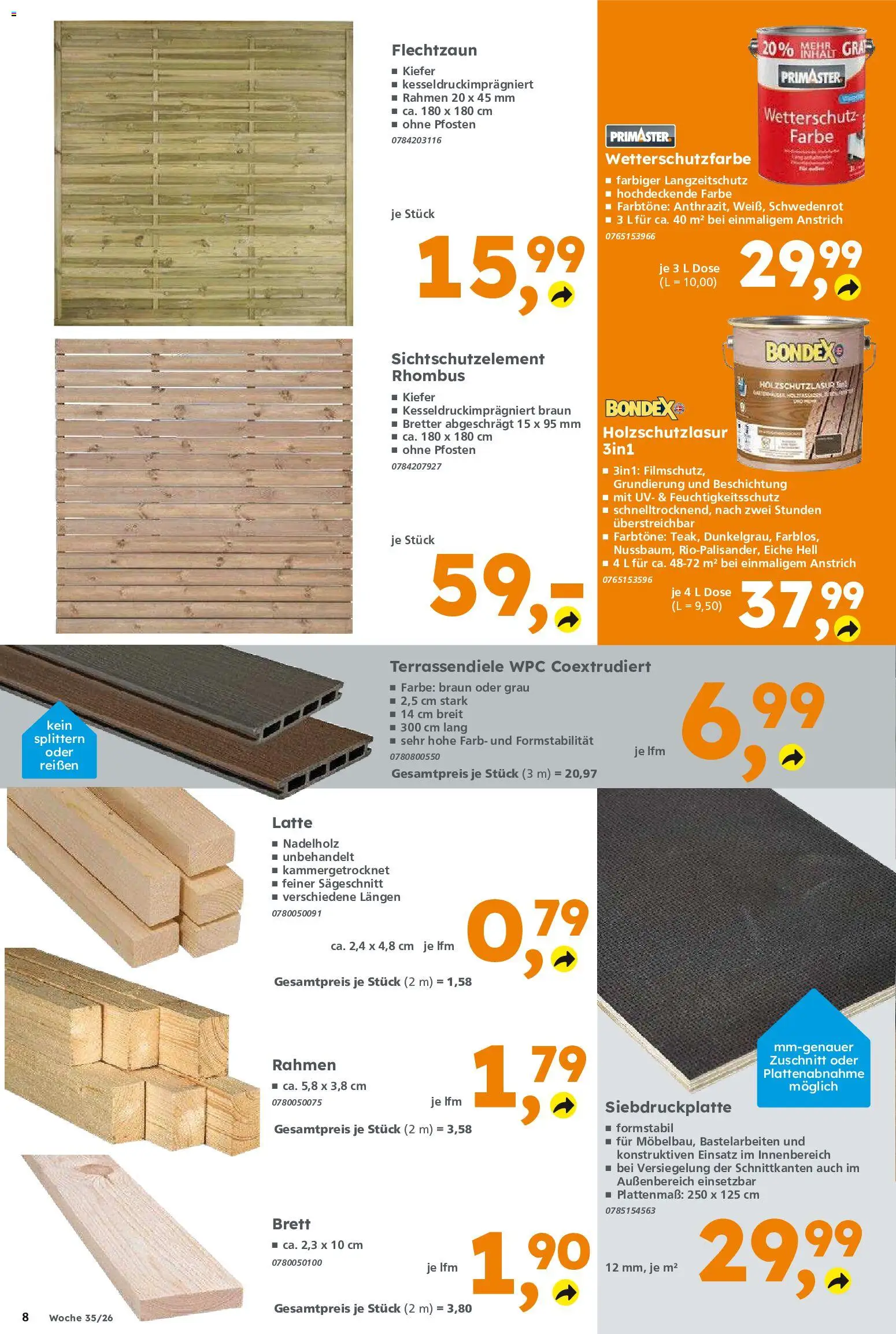 Globus Baumarkt Prospekt – gültig ab 24.08.2026 | Seite: 8