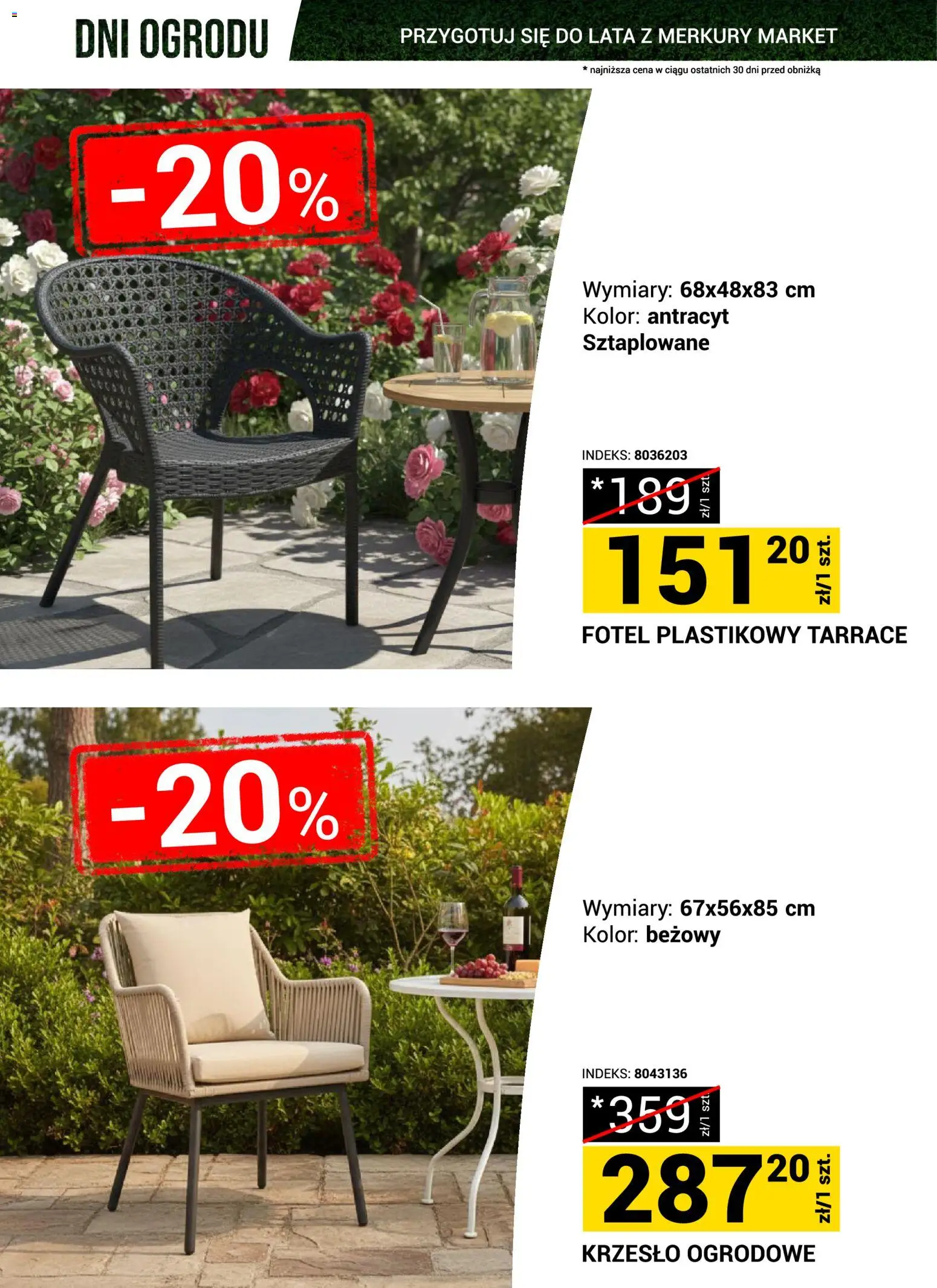 Merkury Market gazetka - Przygotuj się do lata od 23.05.2026 | Strona: 25 | Produkty: Fotel, Krzesło, Krzesło ogrodowe