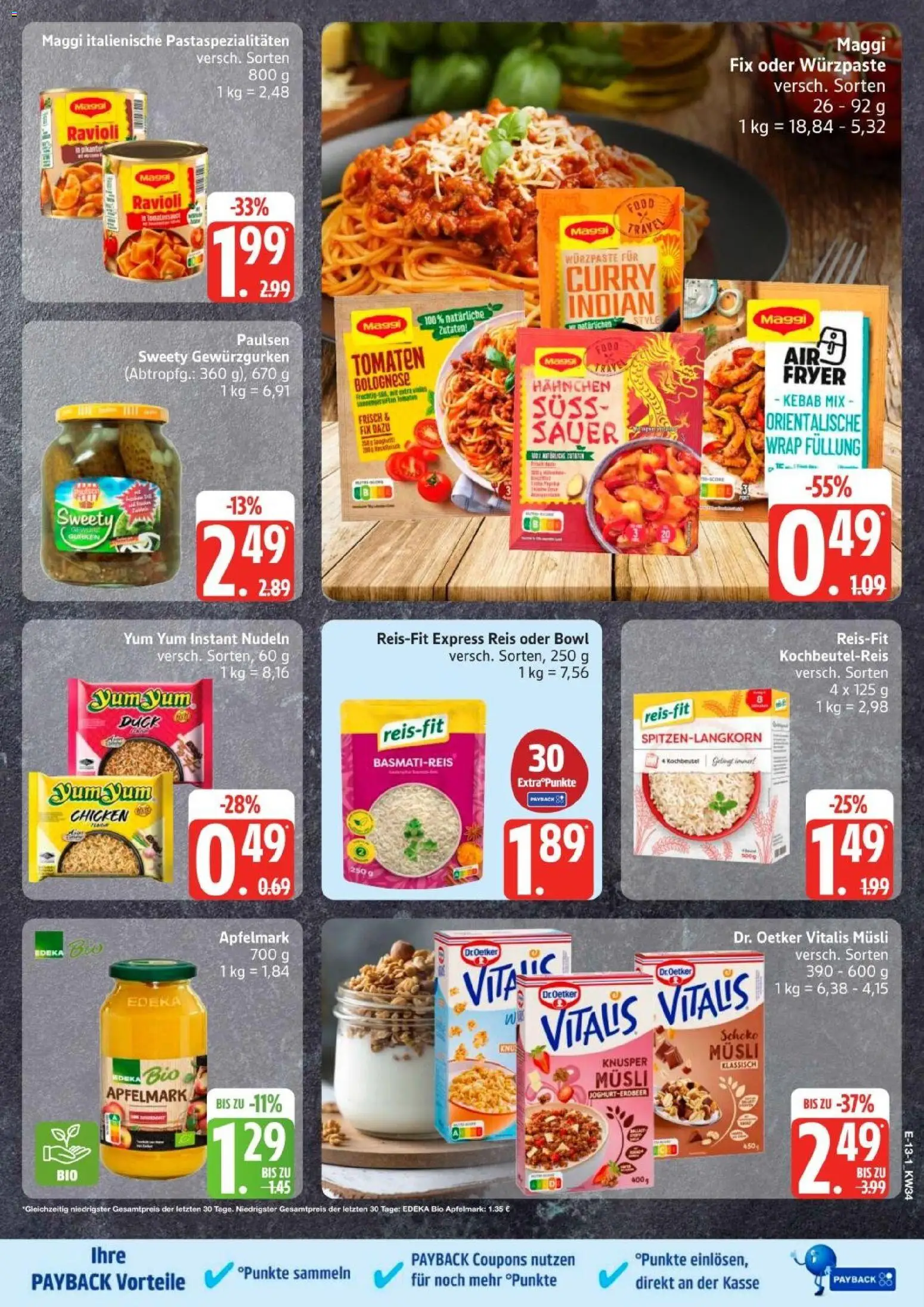 Edeka Prospekt Hamburg – gültig ab 17.08.2026 | Seite: 17 | Produkte: Basmatireis, Tomaten, Reis, Nudeln