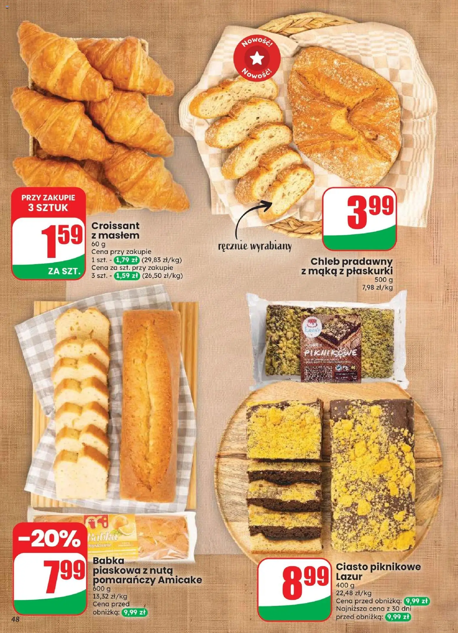 Dino gazetka od 12.08.2026 | Strona: 48 | Produkty: Ciasto, Babka, Chleb, Mąka