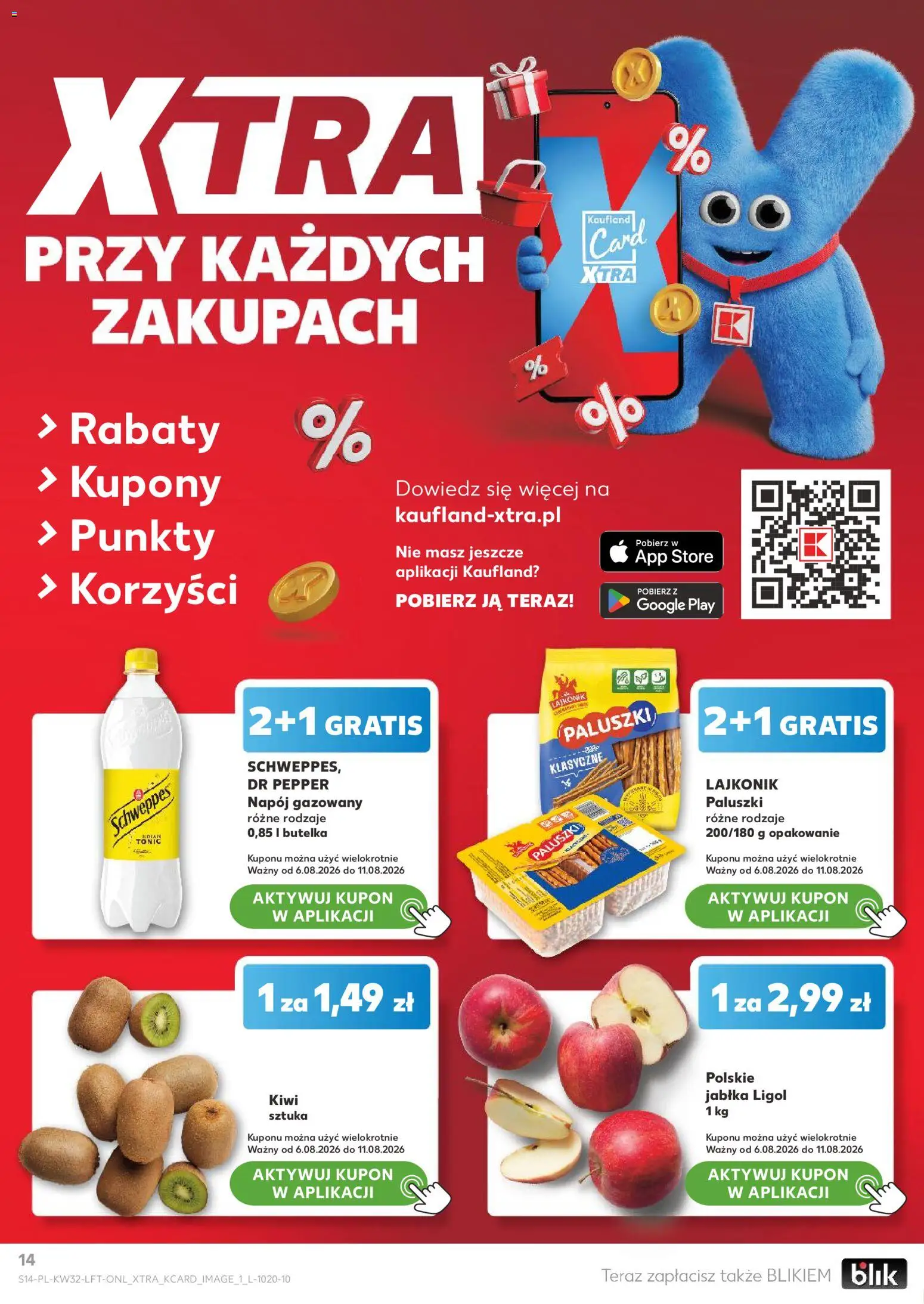 Kaufland gazetka od 06.08.2026 | Strona: 14 | Produkty: Tonic, Paluszki, Caro, Kiwi