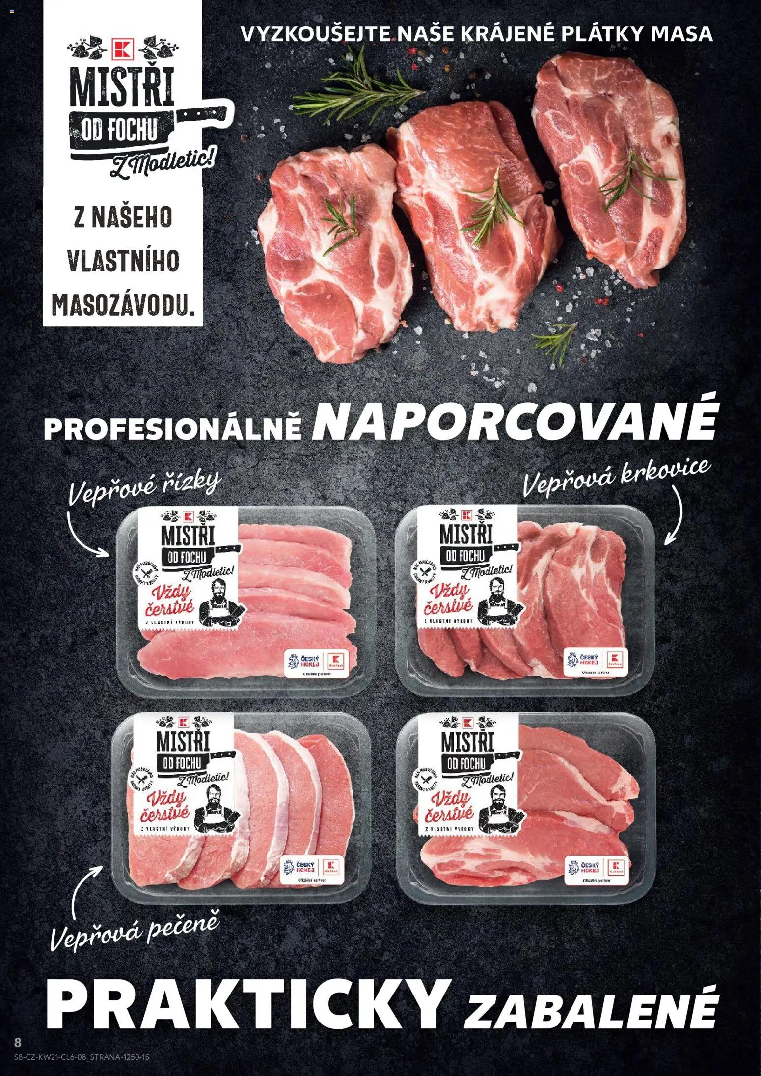 Kaufland leták - Liberec od 19.05.2026 | Strana: 8 | Produkty: Vepřové řízky, Maso, Krkovice, Vepřová krkovice