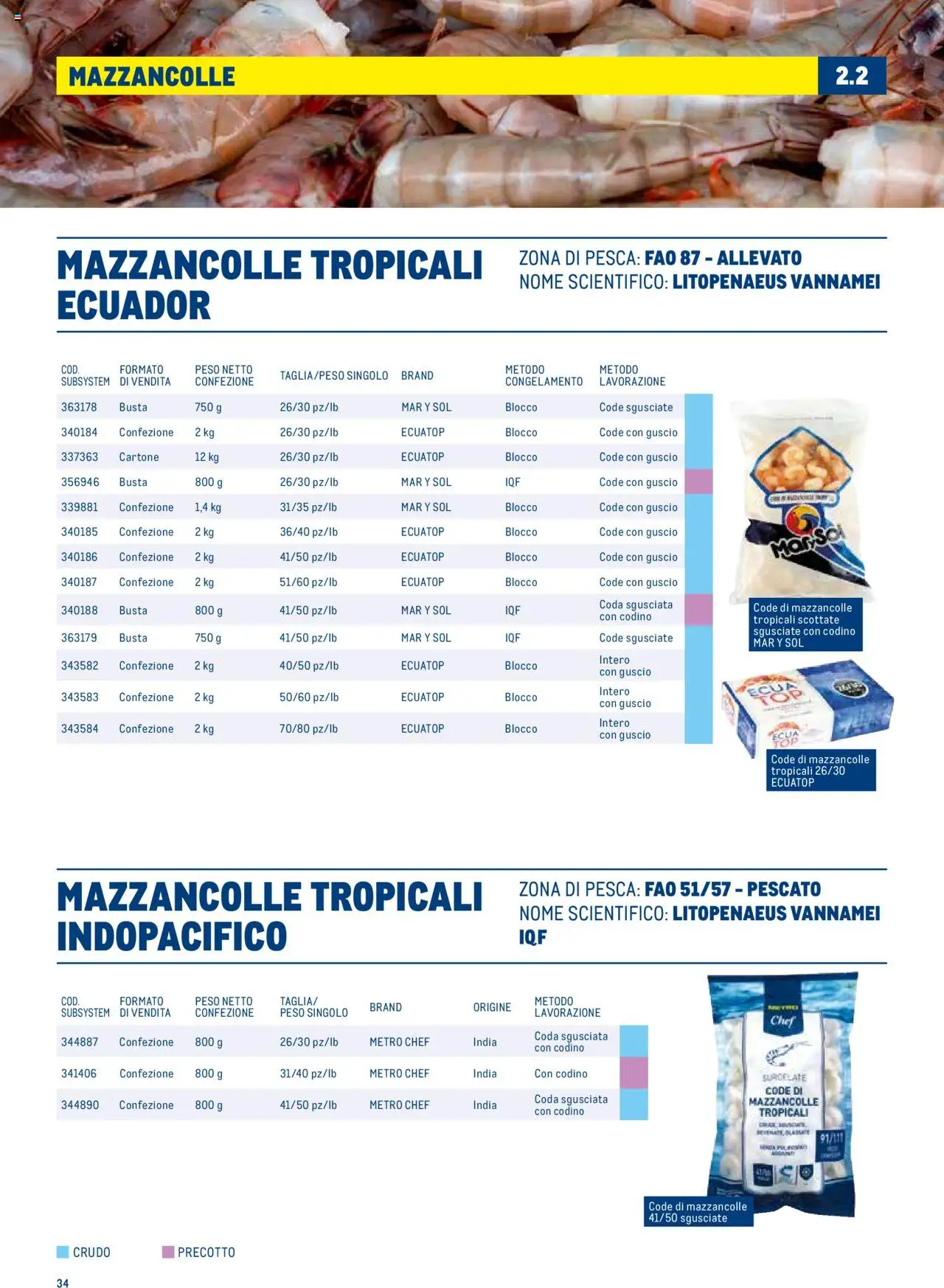 Volantino Metro del 30.06.2025 | Pagina: 34 | Prodotti: Mazzancolle, Pesca