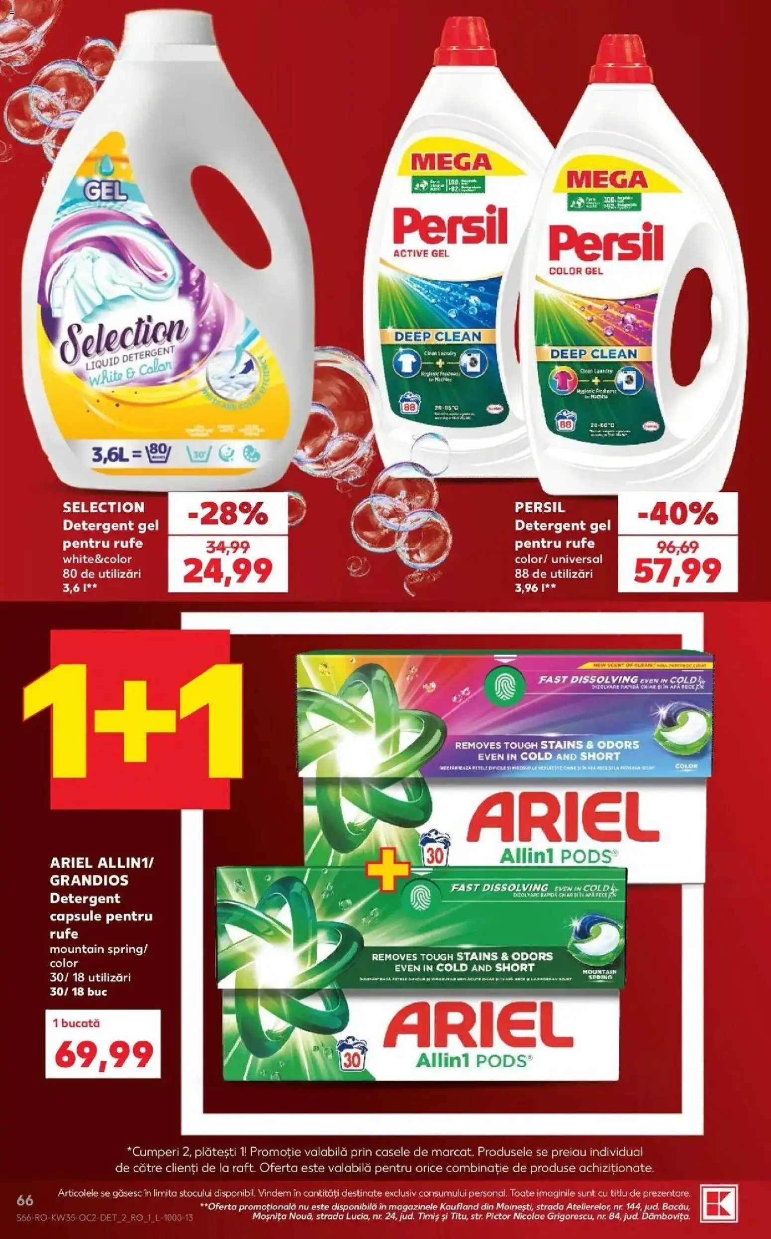 Kaufland Curtea de Argeș 26.08.2026 - Revista si Oferta | Pagină: 66 | Produse: Clean, Active, Detergent, Apă