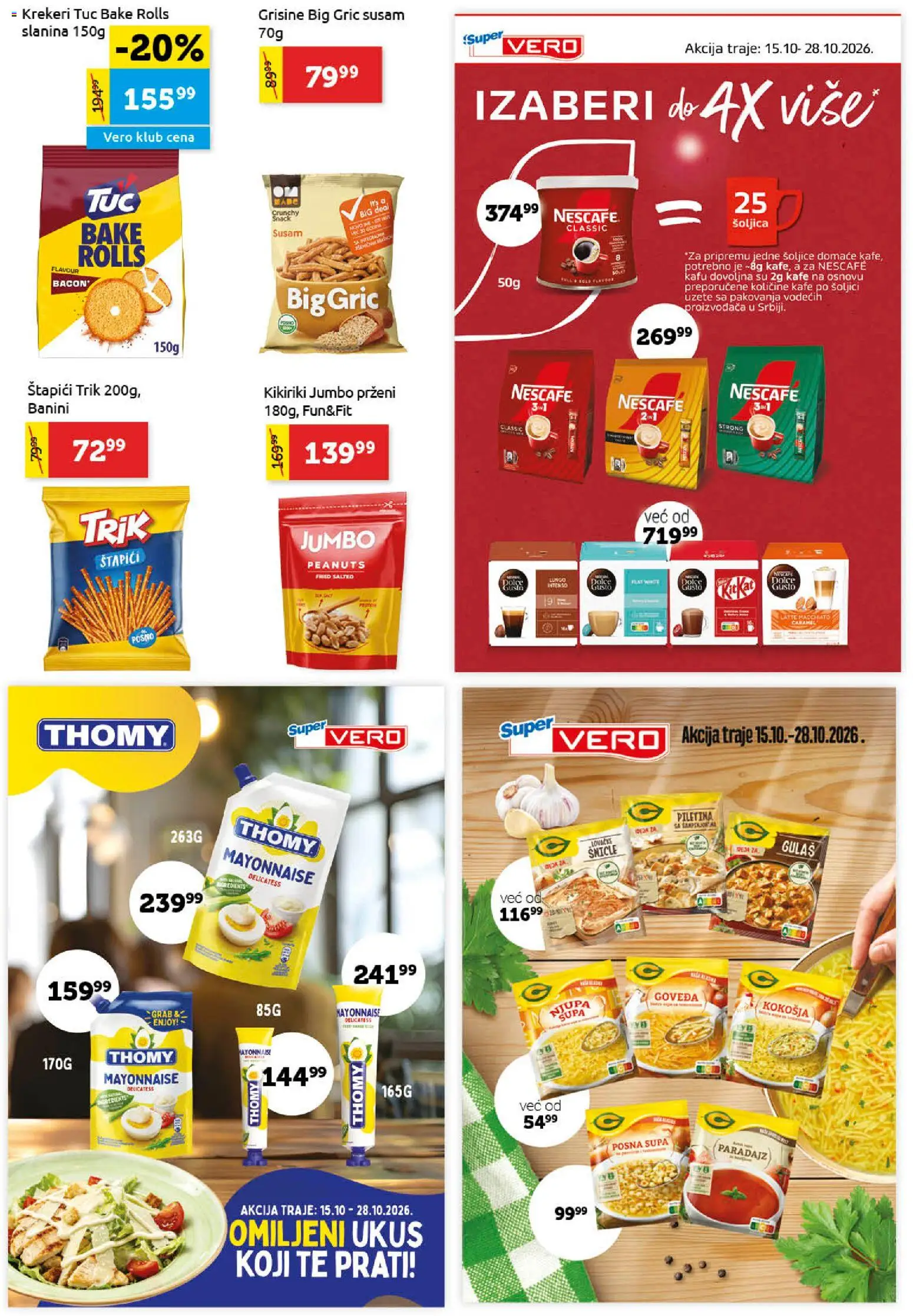 SuperVERO katalog - važi od 15.10.2026 | Strana: 15 | Proizvode: Dolce Gusto, Tuc, Susam, Nescafé