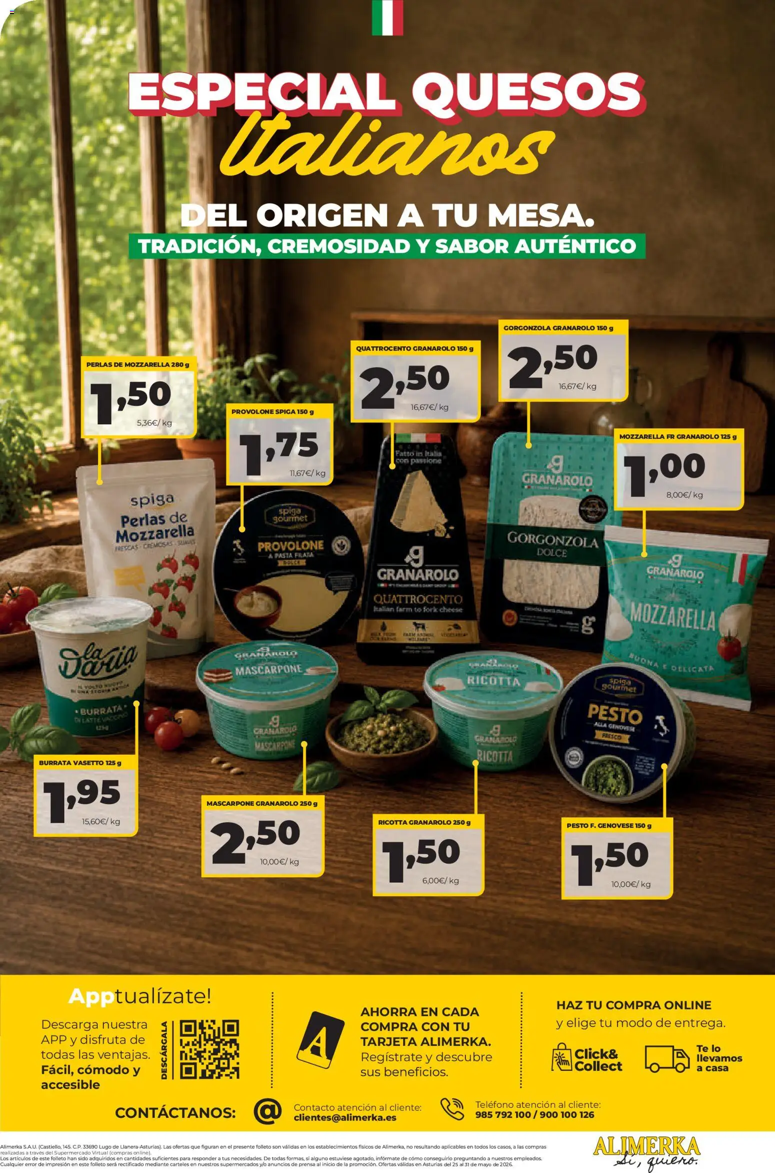 Alimerka folleto Asturias │ válido desde el 25.05.2026 | Página: 16 | Productos: Pasta, Té, Teléfono, Prensa