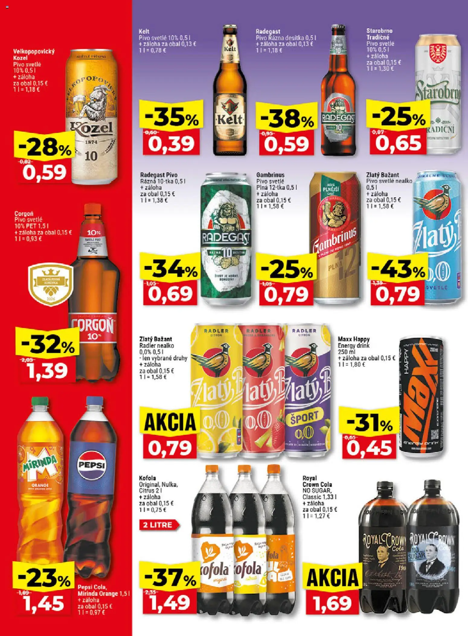 Nové Klas akcie – leták je platný od 12.10.2026 | Strana: 21 | Produkty: Radegast, Radler, Zlatý Bažant, Corgoň
