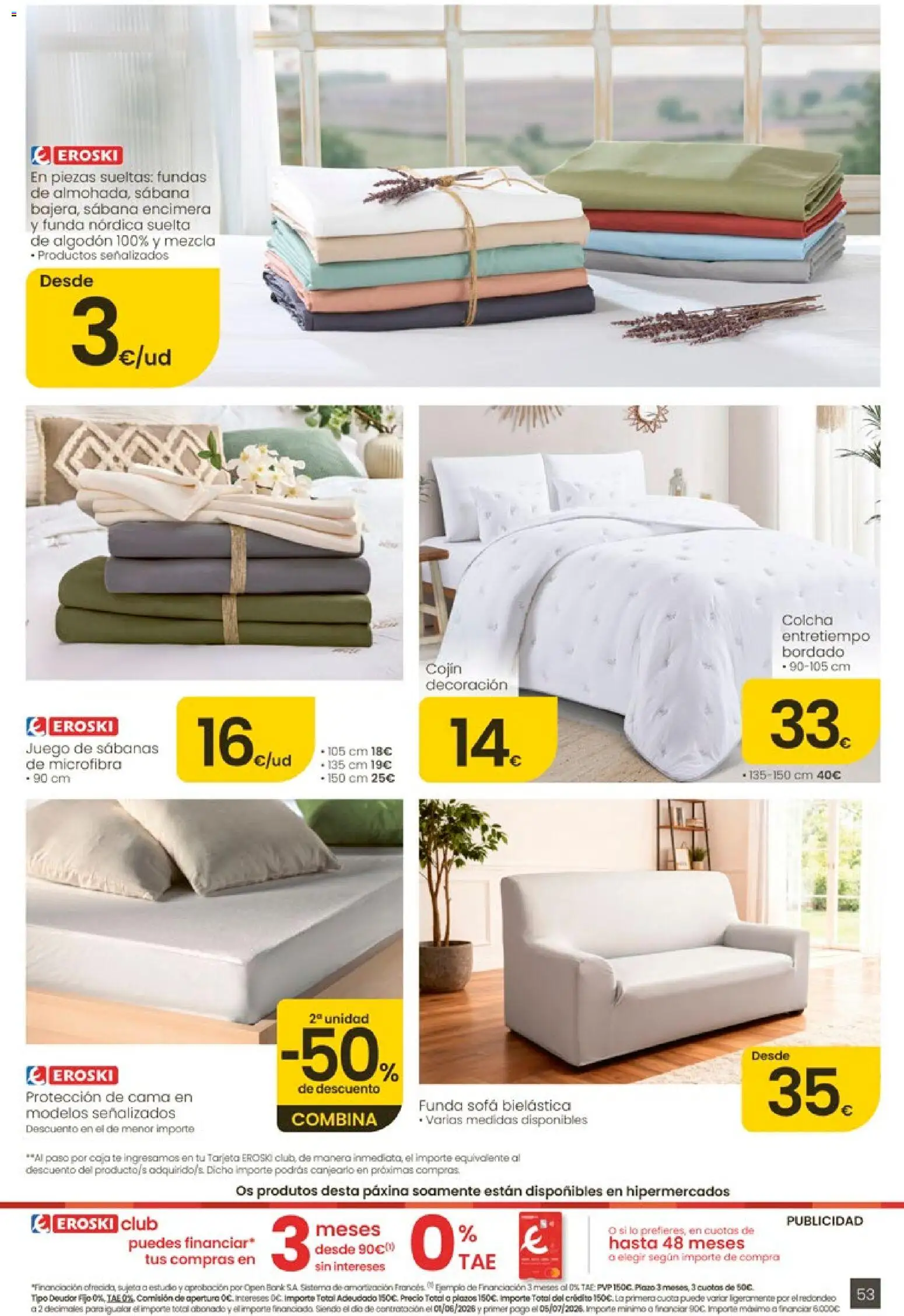 Eroski Ofertóns de verán │ válido desde el 28.05.2026 | Página: 53 | Productos: Té, Cama, Colcha, Caja