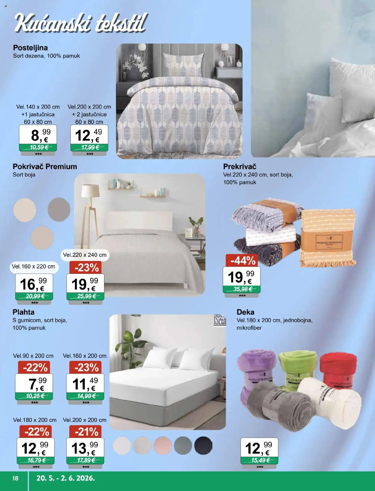 KTC katalog | vrijedi od 20.05.2026 | Stranica: 6 | Proizvodi: Pokrivač, Jastučnica, Plahta, Deka