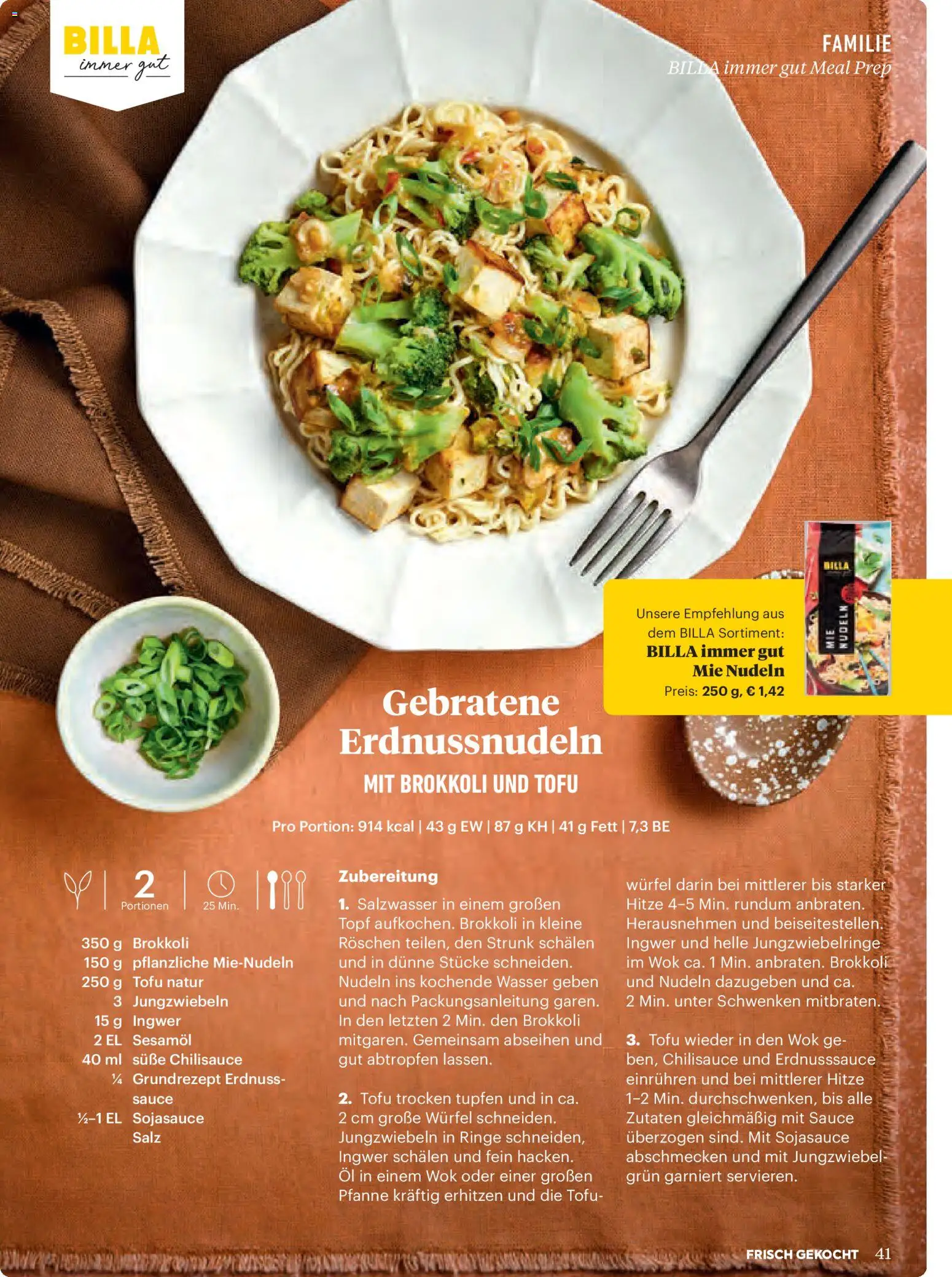 Billa AT akciós ujság - amely érvényes a következő dátumtól: 2026.10.01. | Oldal: 41 | Termékek: Wok, Tofu, Brokkoli
