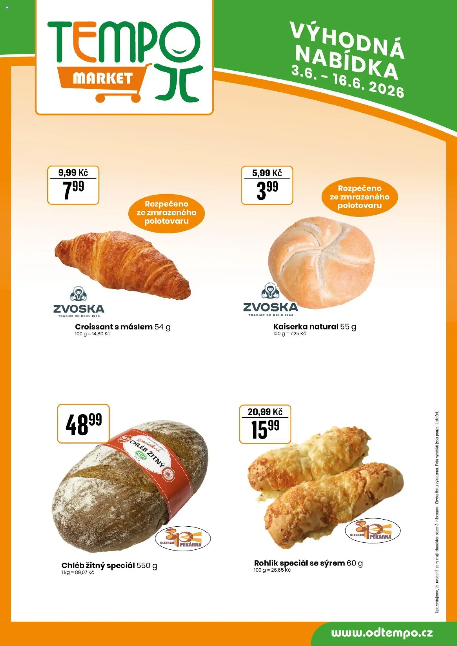Tempo leták od 03.06.2026 | Strana: 13 | Produkty: Kaiserka, Rohlík, Pekárna, Croissant