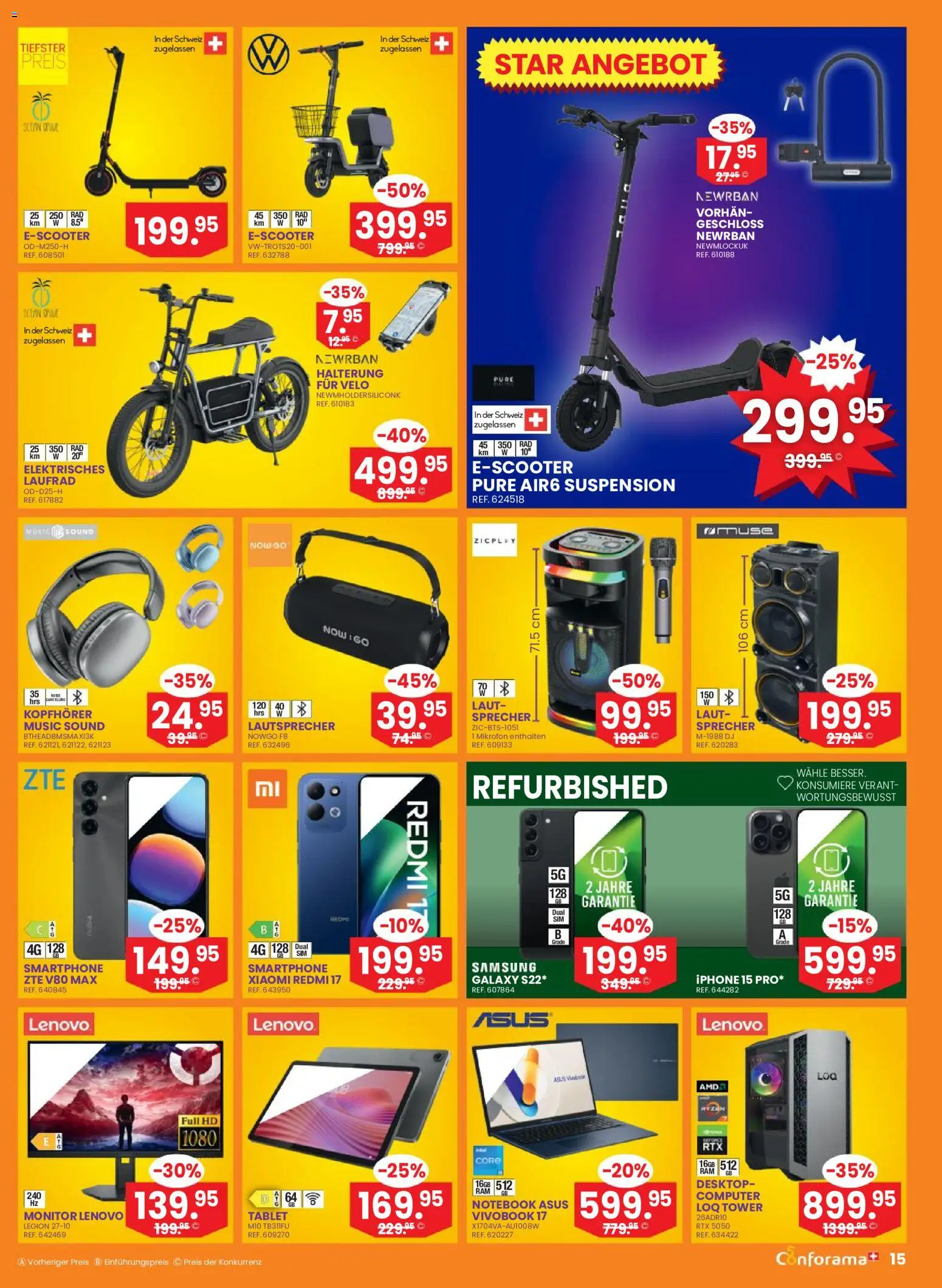 Conforama aktionen – gültig ab 30.09.2026 | Seite: 15 | Produkte: Monitor, Computer, Iphone, Xiaomi