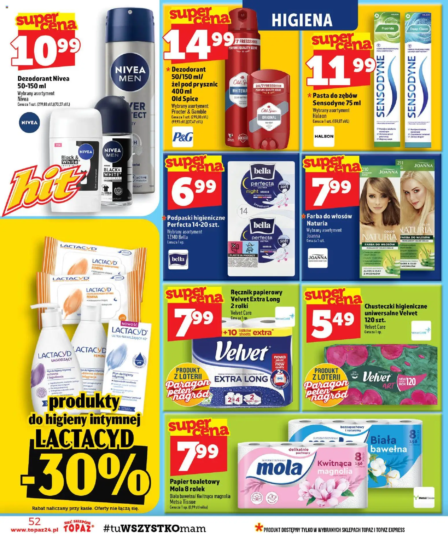 Topaz gazetka od 03.09.2026 | Strona: 52 | Produkty: Farba do włosów, Chusteczki, Żel pod prysznic, Ręcznik papierowy