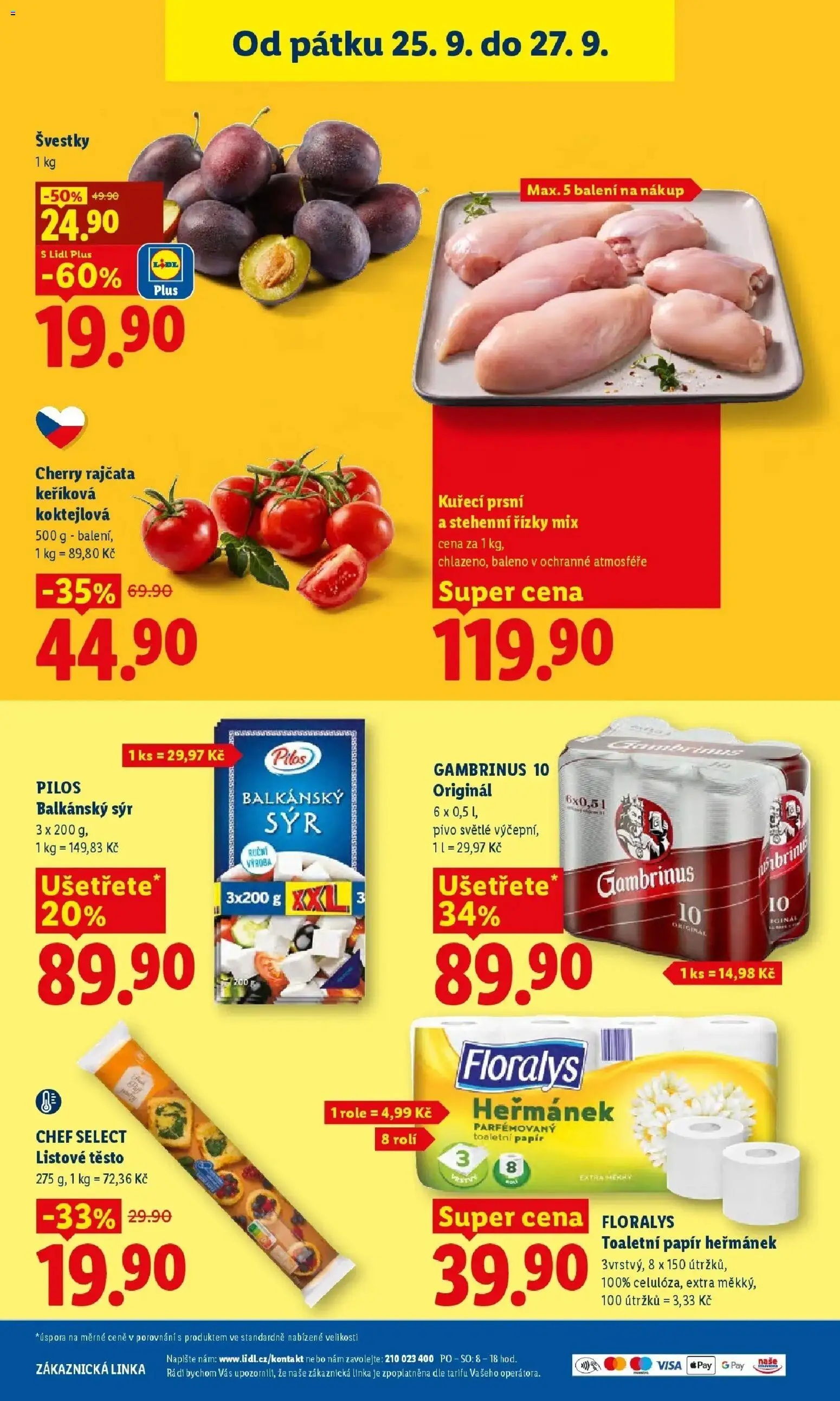 Lidl leták od 24.09.2026 - Nový akční leták | Strana: 41 | Produkty: Sýr, Švestky, Stehenní řízky, Těsto
