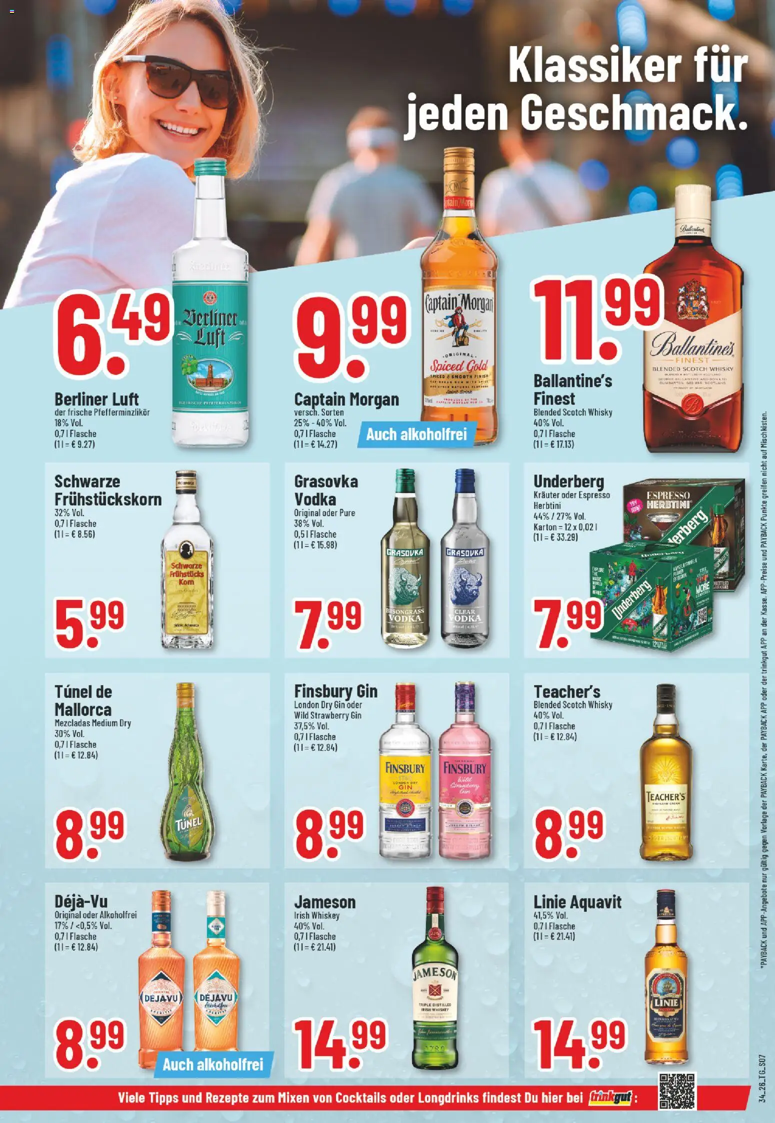 Trinkgut Prospekt – gültig ab 17.08.2026 | Seite: 9 | Produkte: Finish, Captain morgan, Vodka, Gin