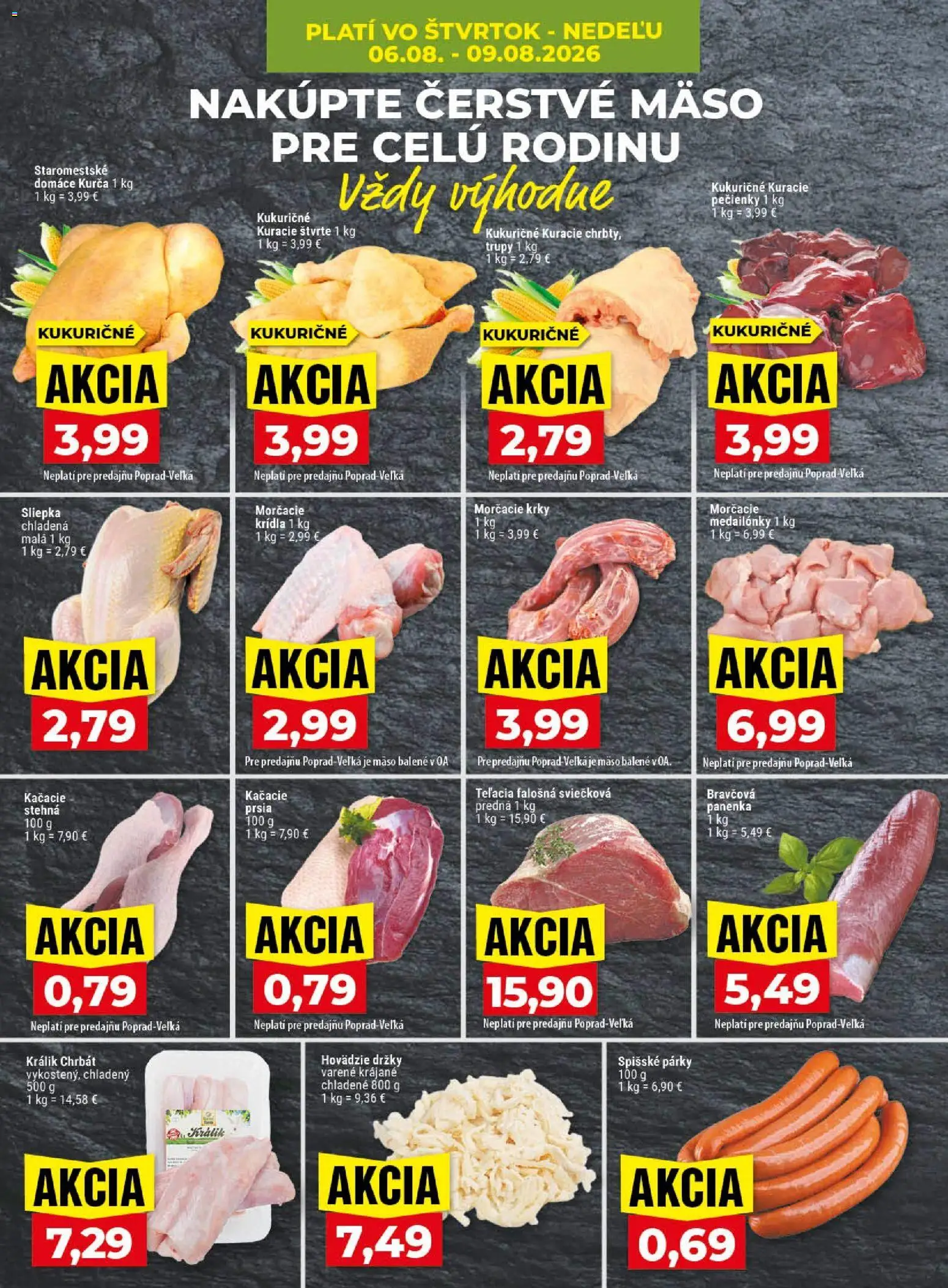 Nové Klas akcie – leták je platný od 03.08.2026 | Strana: 28 | Produkty: Párky, Kurča