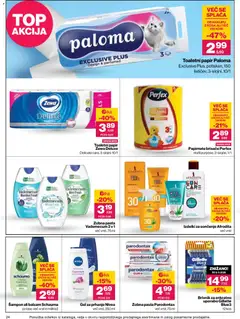 Mercator katalog akcije – veljaven od 09.07.2026 | Stran: 24 | Izdelki: Toaletni papir, Kos, Zobna pasta, Brivnik