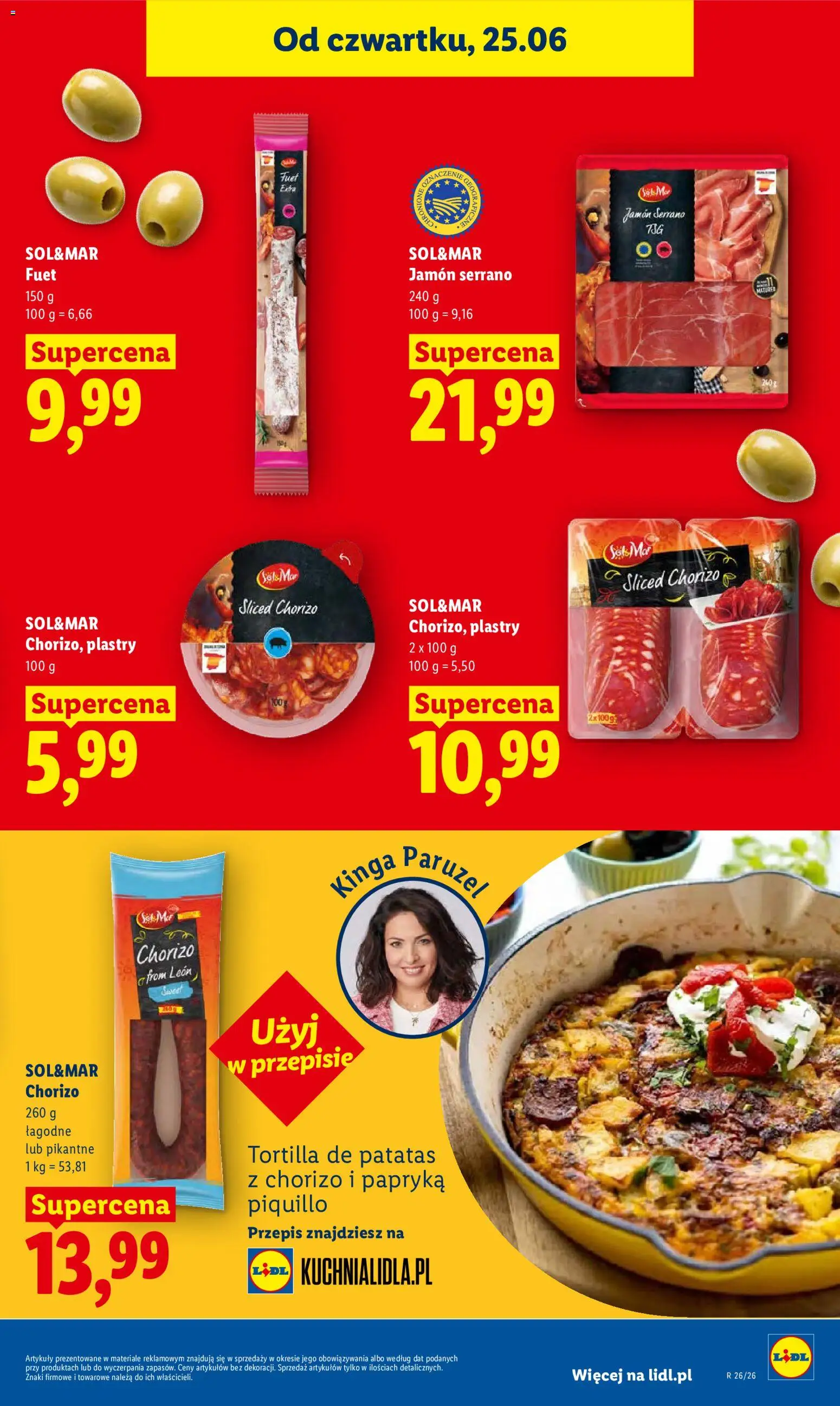 Lidl gazetka od 25.06.2026 | Strona: 59 | Produkty: Tortilla, Papryka, Fuet