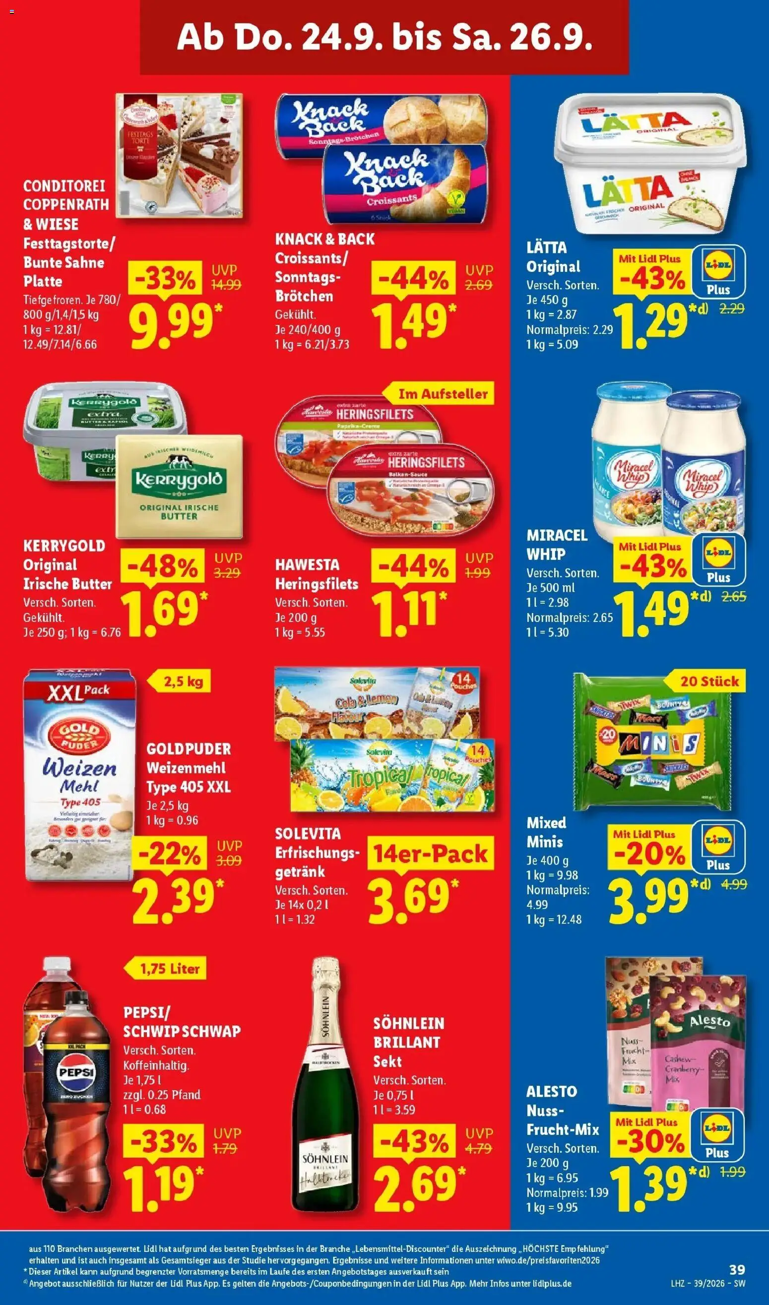 Lidl Prospekt Villingen-schwenningen (ab 21.09.2026) zum Blättern » Angebote | Seite: 61 | Produkte: Sekt, Puder, Weizenmehl, Sahne