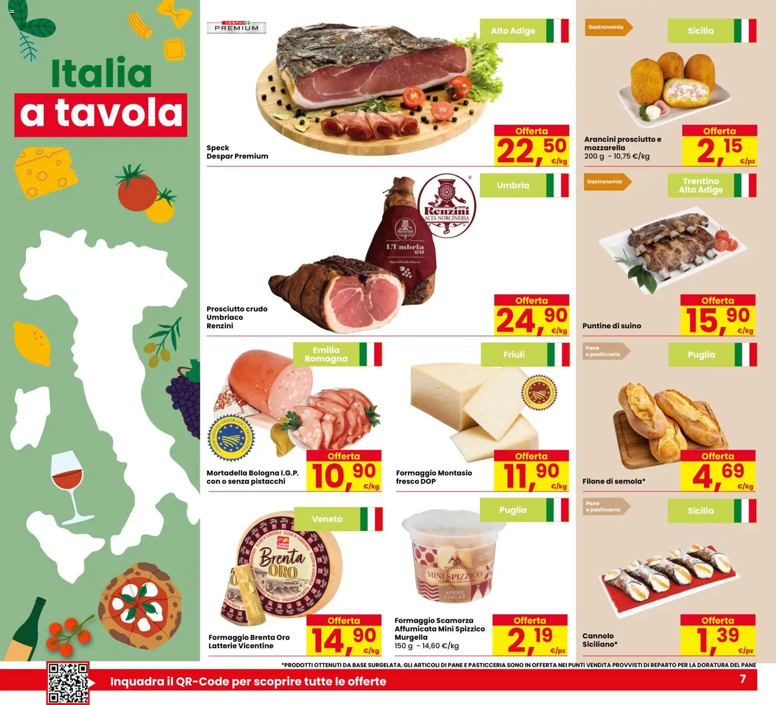 Volantino Eurospar del 03/09/2026 | Pagina: 7 | Prodotti: Suino, Formaggio, Mortadella, Pistacchi