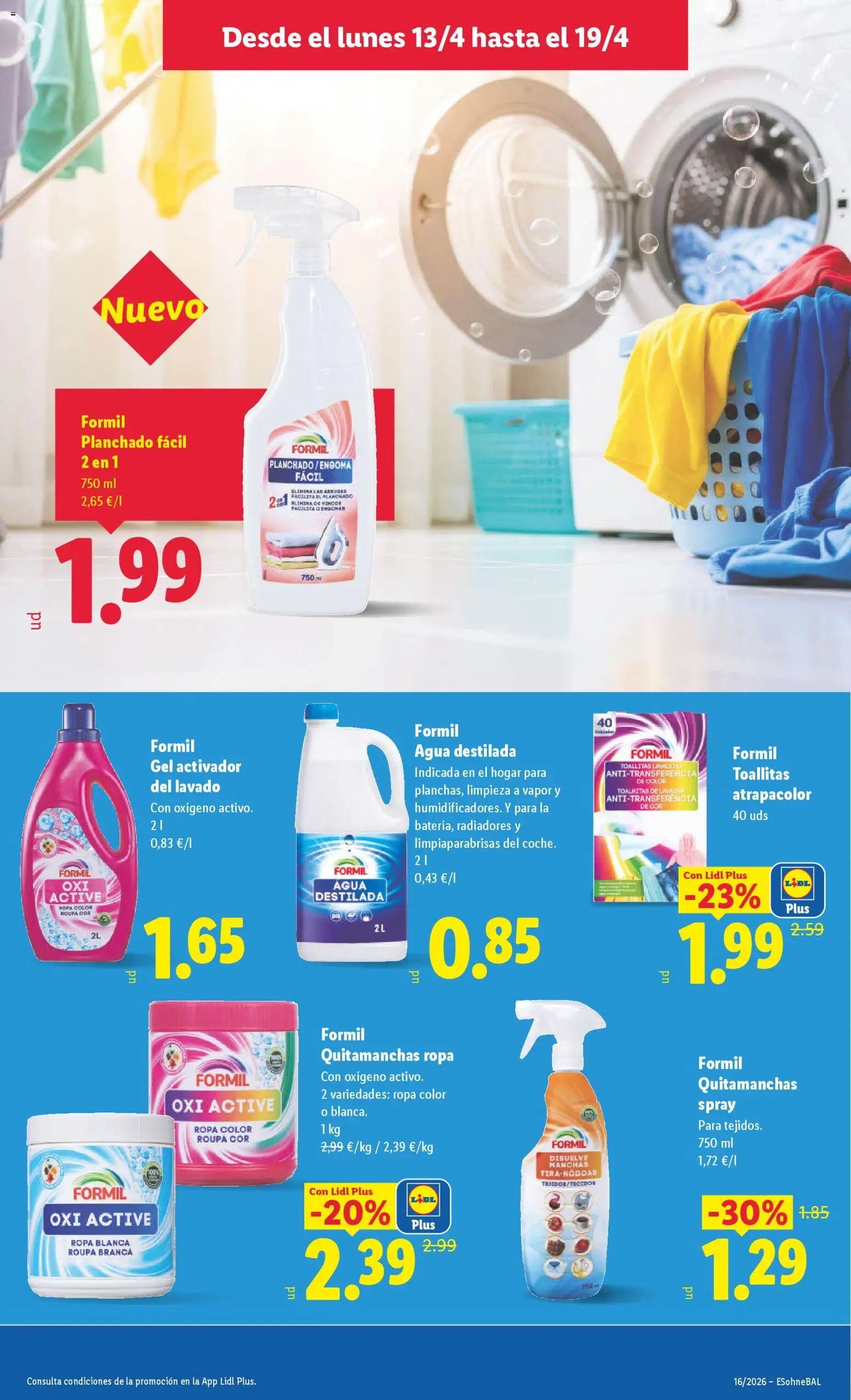 Lidl folleto │ válido desde el 13.04.2026 | Página: 25 | Productos: Quitamanchas, Ropa, Lavadora