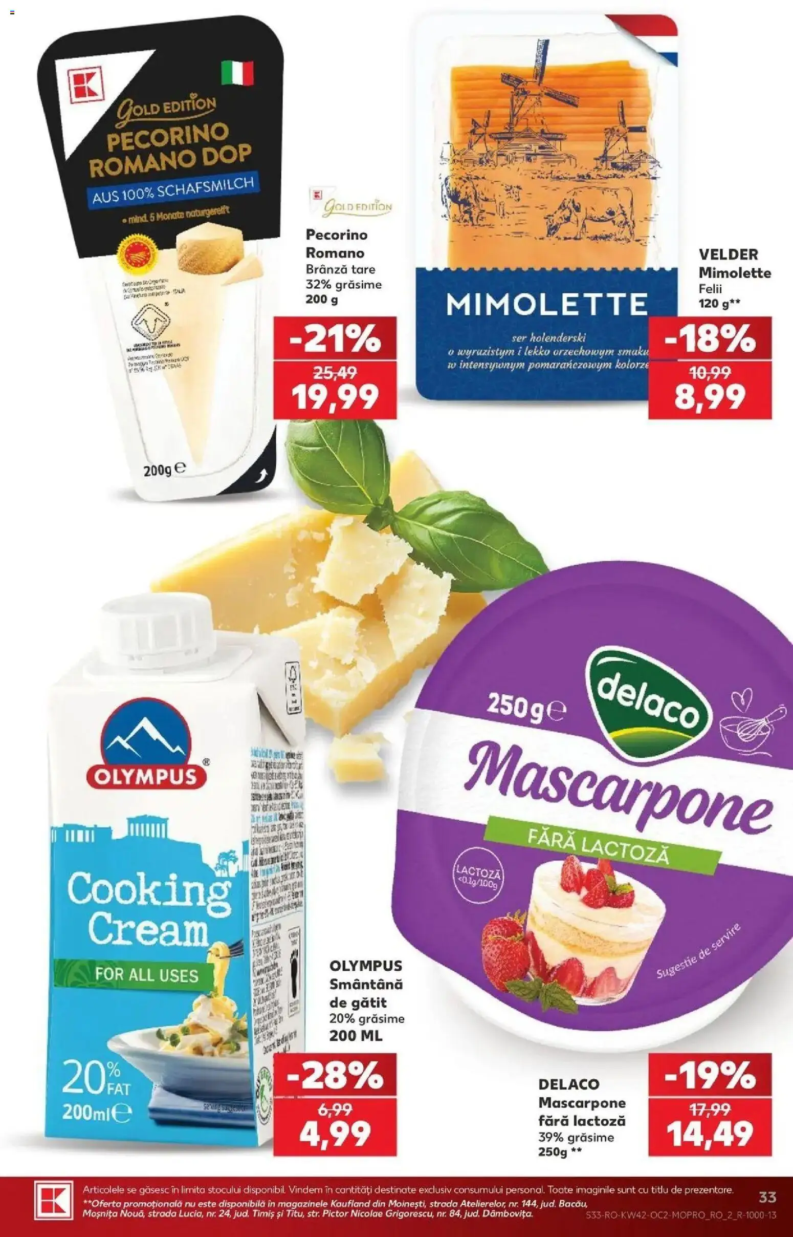 Kaufland București 14.10.2026 - Revista si Oferta | Pagină: 33 | Produse: Delaco, Brânză, Mascarpone, Smântână