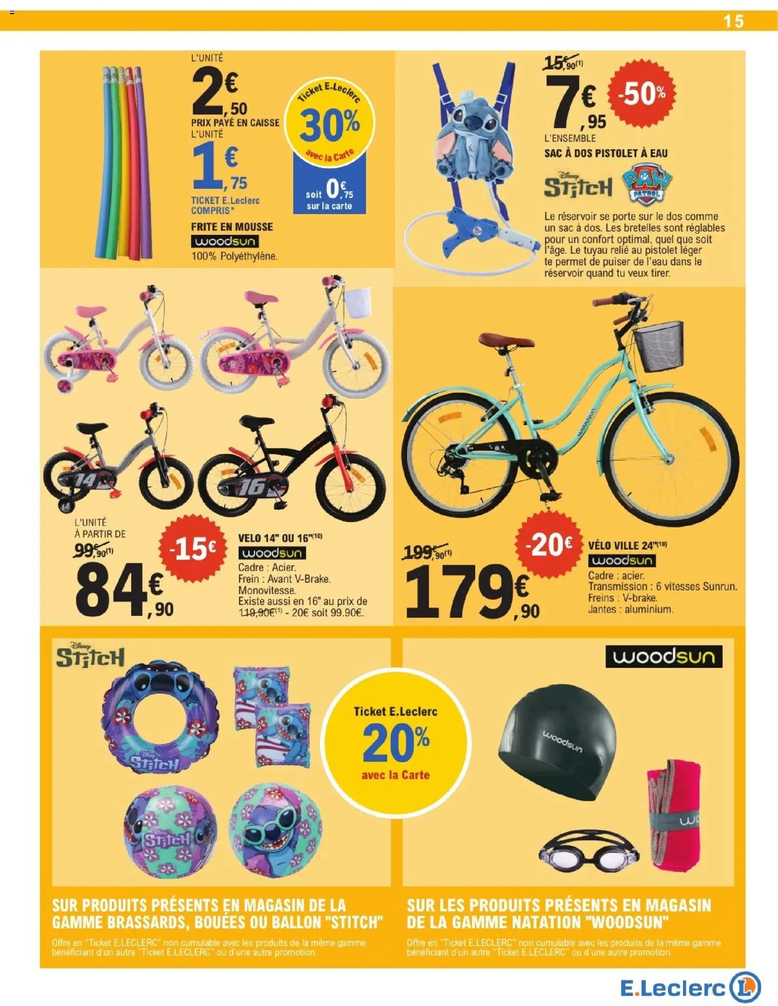 {H1} | Page: 15 | Produits: Vélo, Sac, Tuyau, Porte