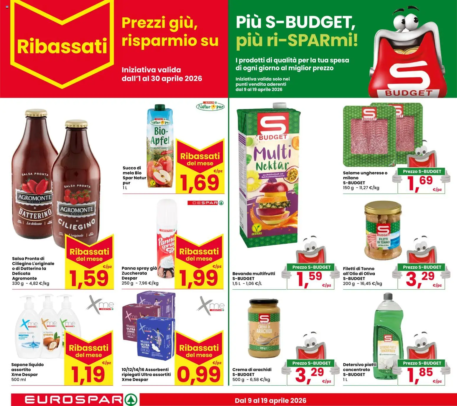 Volantino Despar del 09.04.2026 | Pagina: 18 | Prodotti: Crema, Sapone, Salame, Panna