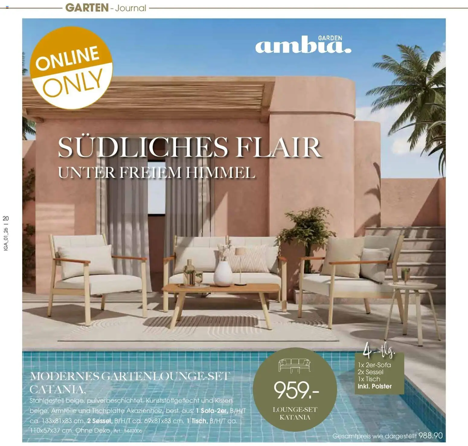 Zurbrüggen Garten Unna – gültig ab 19.03.2025 | Seite: 20 | Produkte: Kissen, Sessel, Tisch