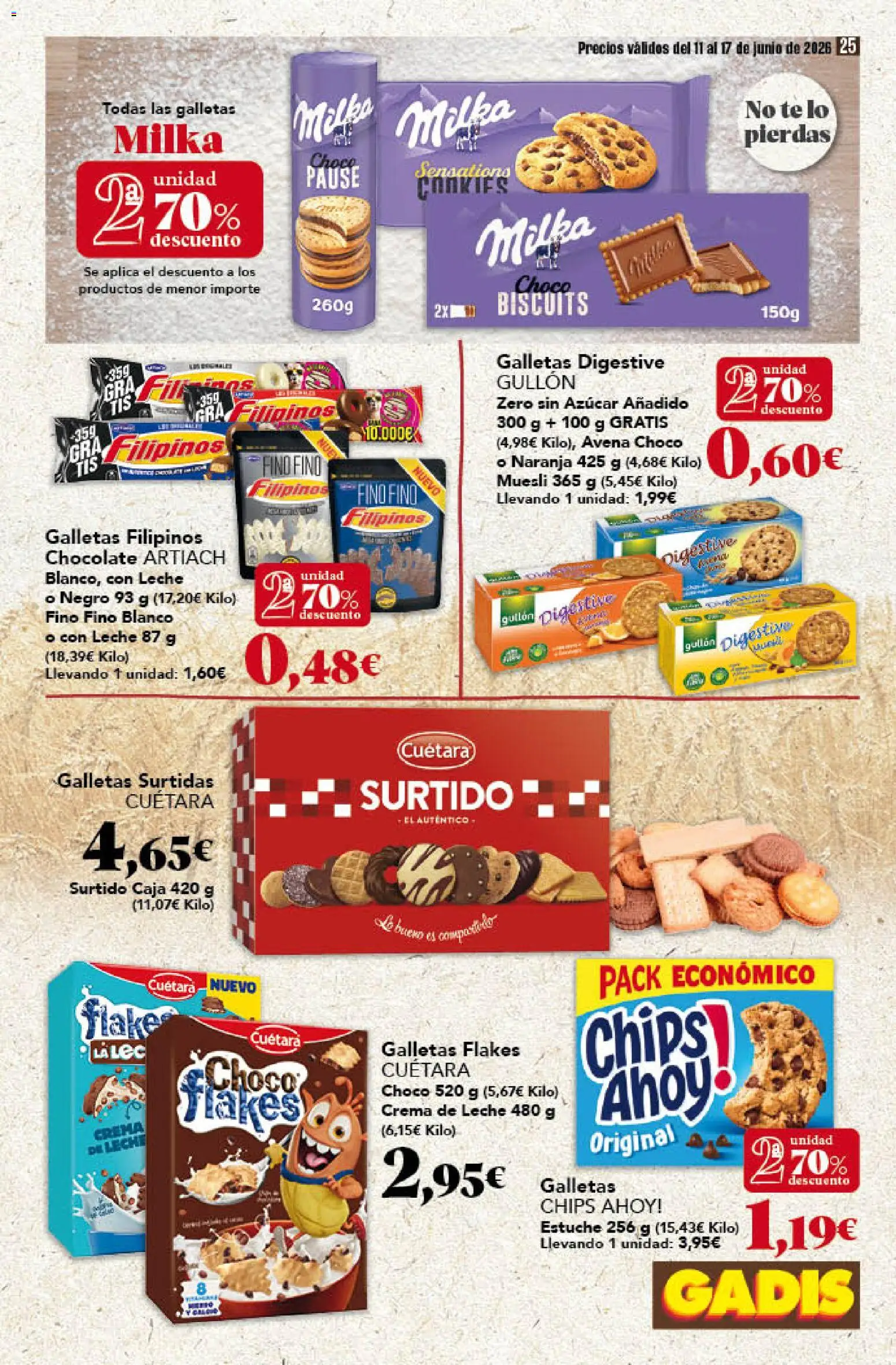Gadis folleto │ válido desde el 11.06.2026 | Página: 25 | Productos: Chocolate, Crema, Té, Caja