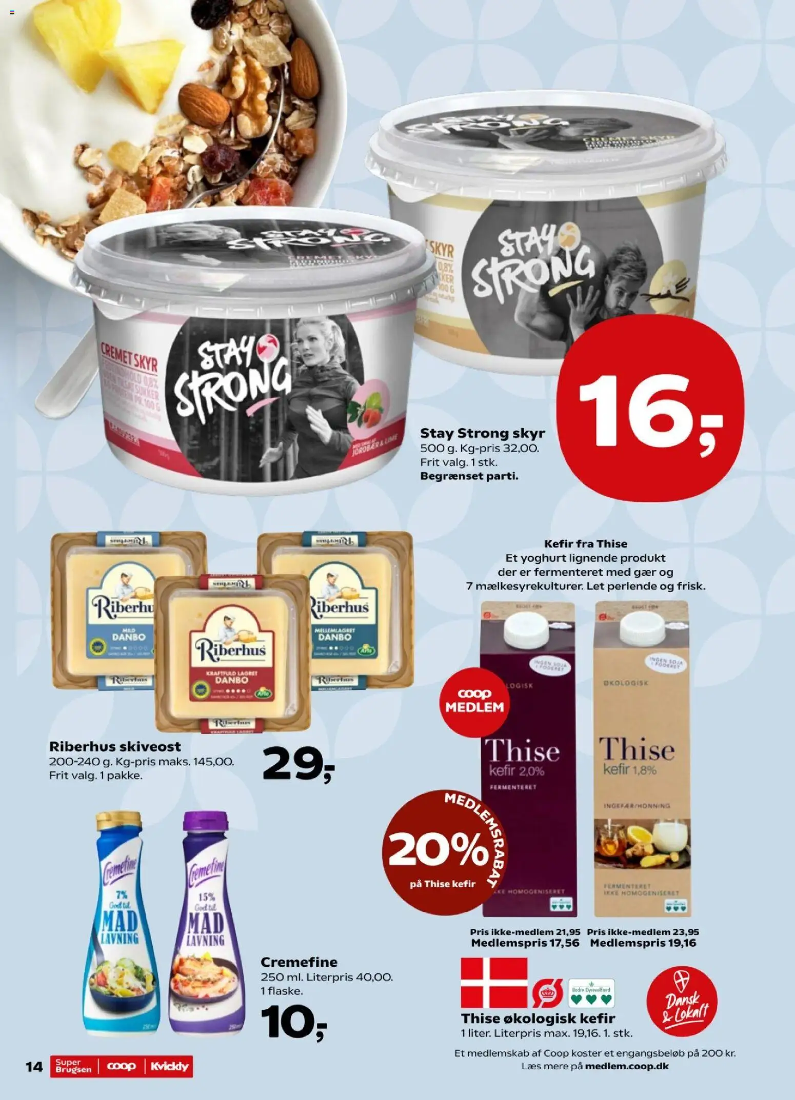 Super Brugsen tilbudsavis – gyldig fra 23/10/2026 | Side: 16 | Produkter: Yoghurt, Lime, Skiveost, Sukker