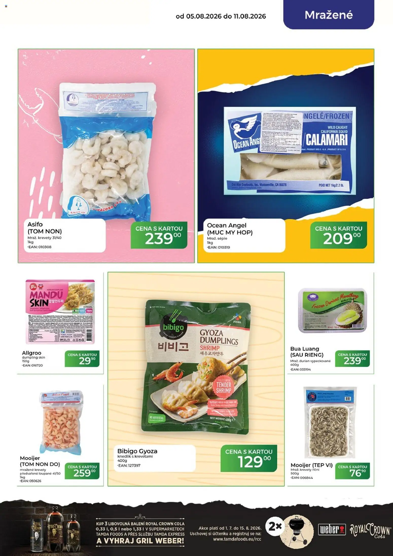 Tamda Foods leták od 05.08.2026 | Strana: 21 | Produkty: Gyoza, Mražené krevety, Krevety, Cola