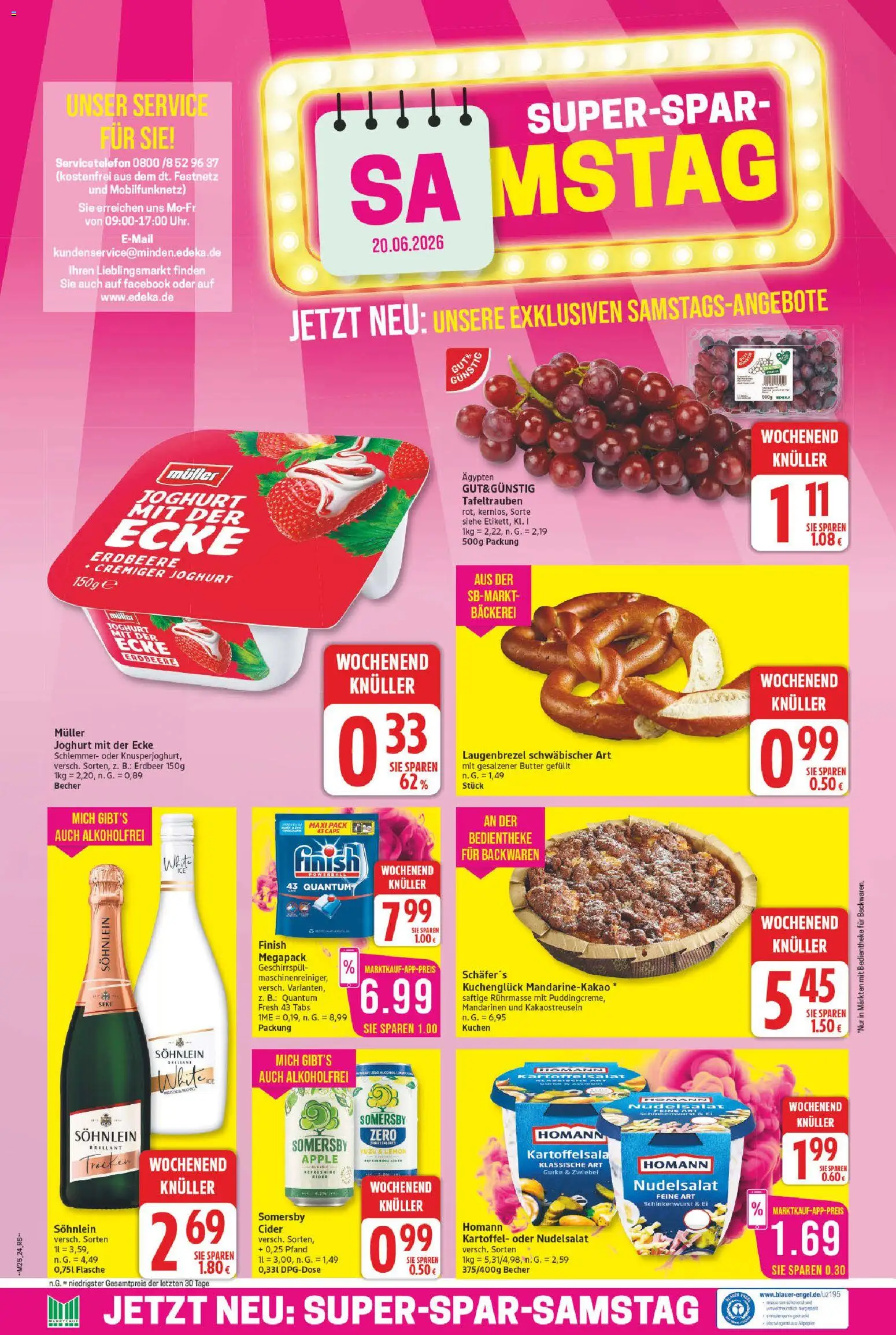 Marktkauf Prospekt – gültig ab 15.06.2026 | Seite: 24 | Produkte: Bäckerei, Finish, Apple, Kuchen