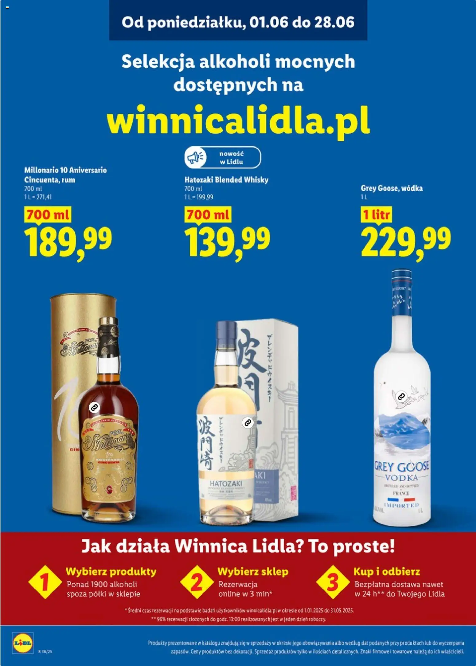 Lidl Katalog alkoholi mocnych od 01.06.2026 | Strona: 28 | Produkty: Grey goose, Vodka, Wódka, Whisky