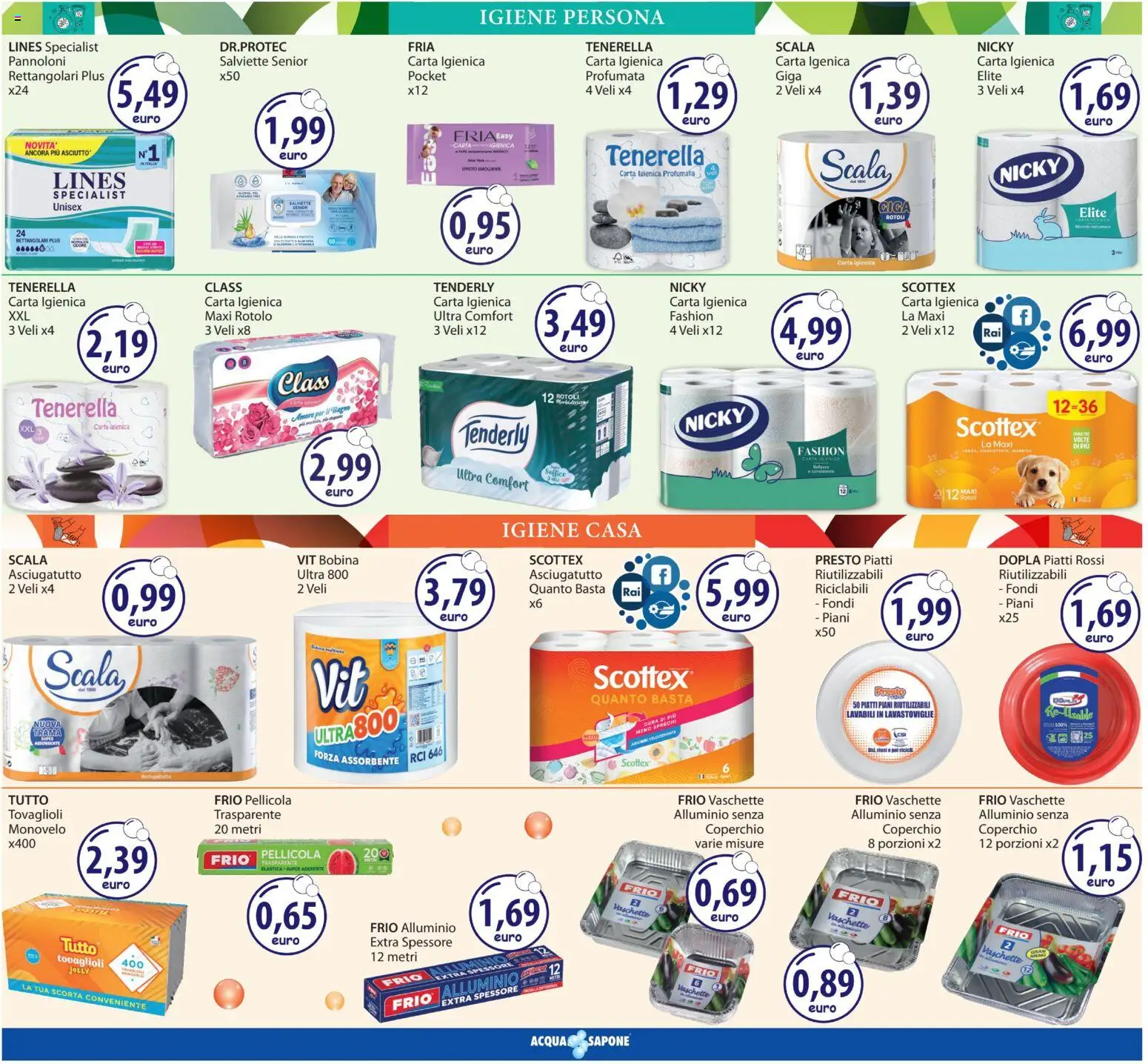 Volantino Acqua e Sapone del 24/09/2026 | Pagina: 12 | Prodotti: Sapone, Lavastoviglie, Pellicola, Alluminio