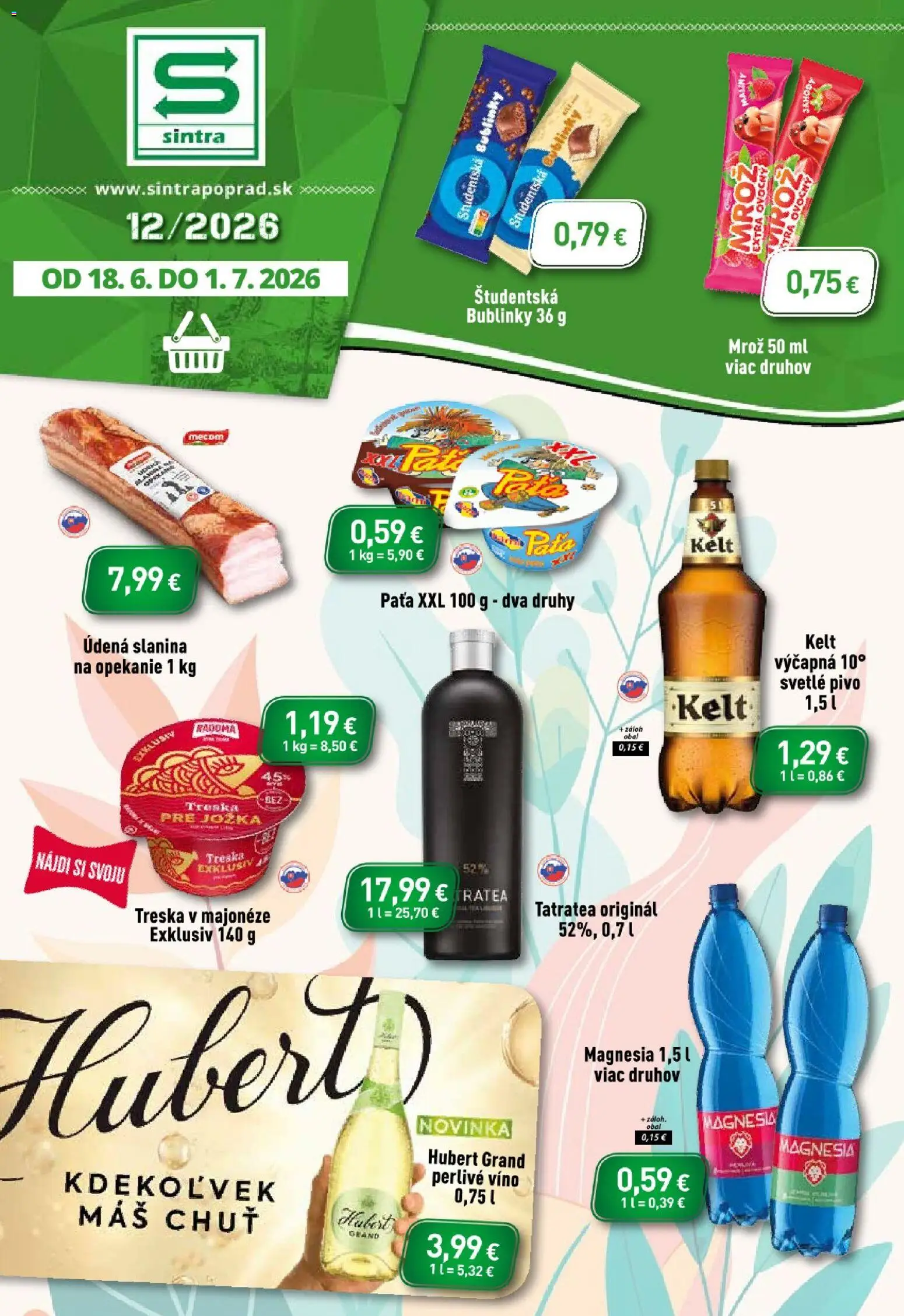 Nové Sintra akcie – leták je platný od 18.06.2026 | Strana: 1