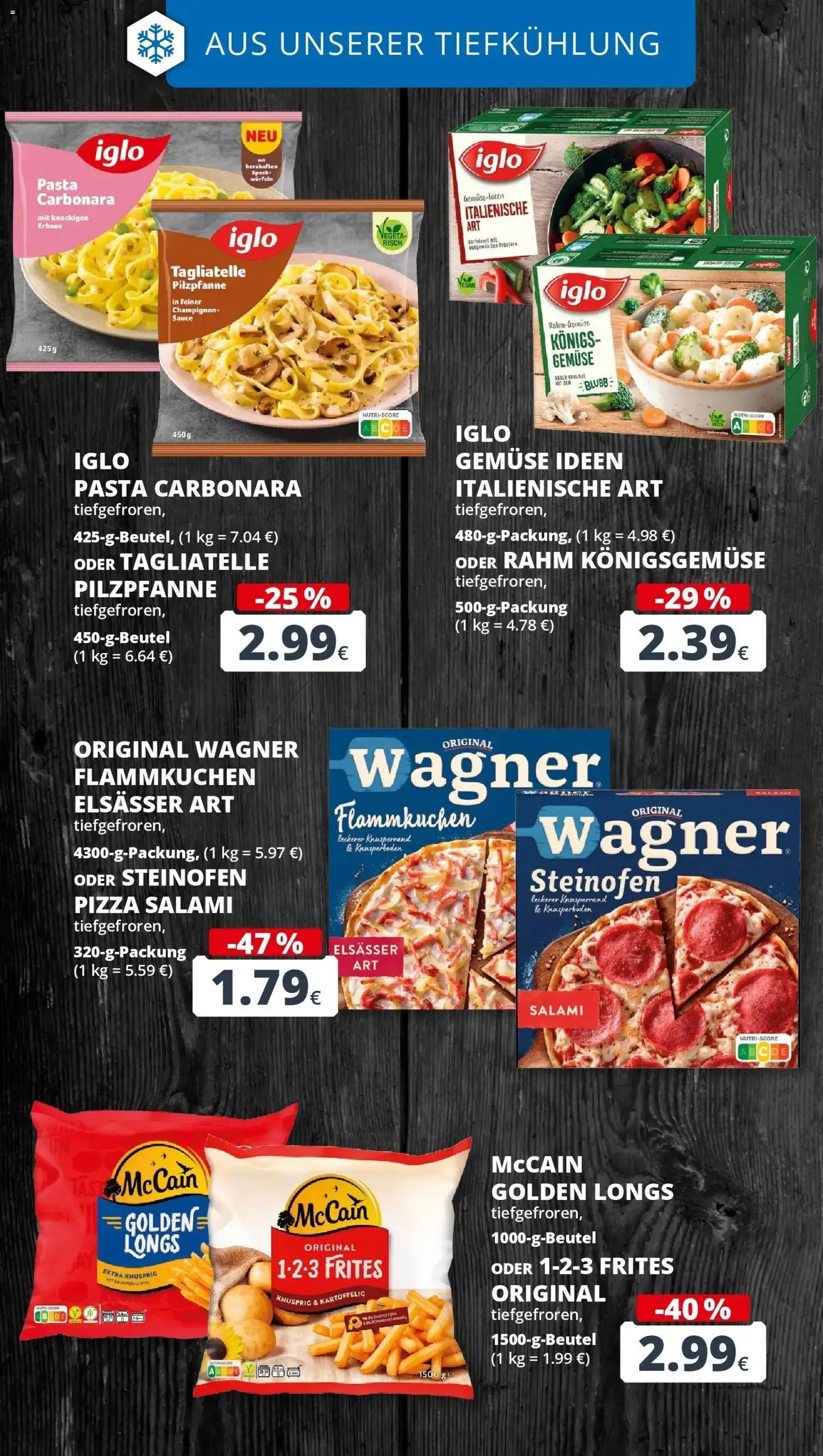 Rewe Prospekt Bergheim – gültig ab 17.05.2026 | Seite: 20 | Produkte: Iglo, Gemüse, Pasta, Salami