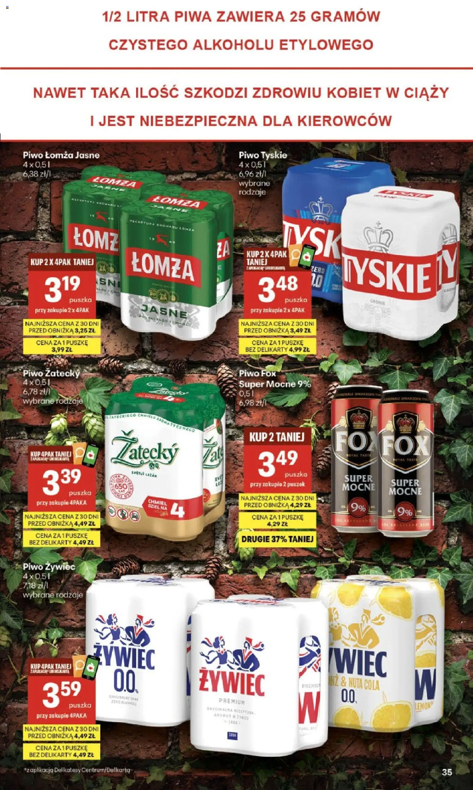 Delikatesy Centrum Black Weeks od 29.10.2026 | Strona: 35 | Produkty: Leżak, Delikatesy, Piwo, Piwo zatecky