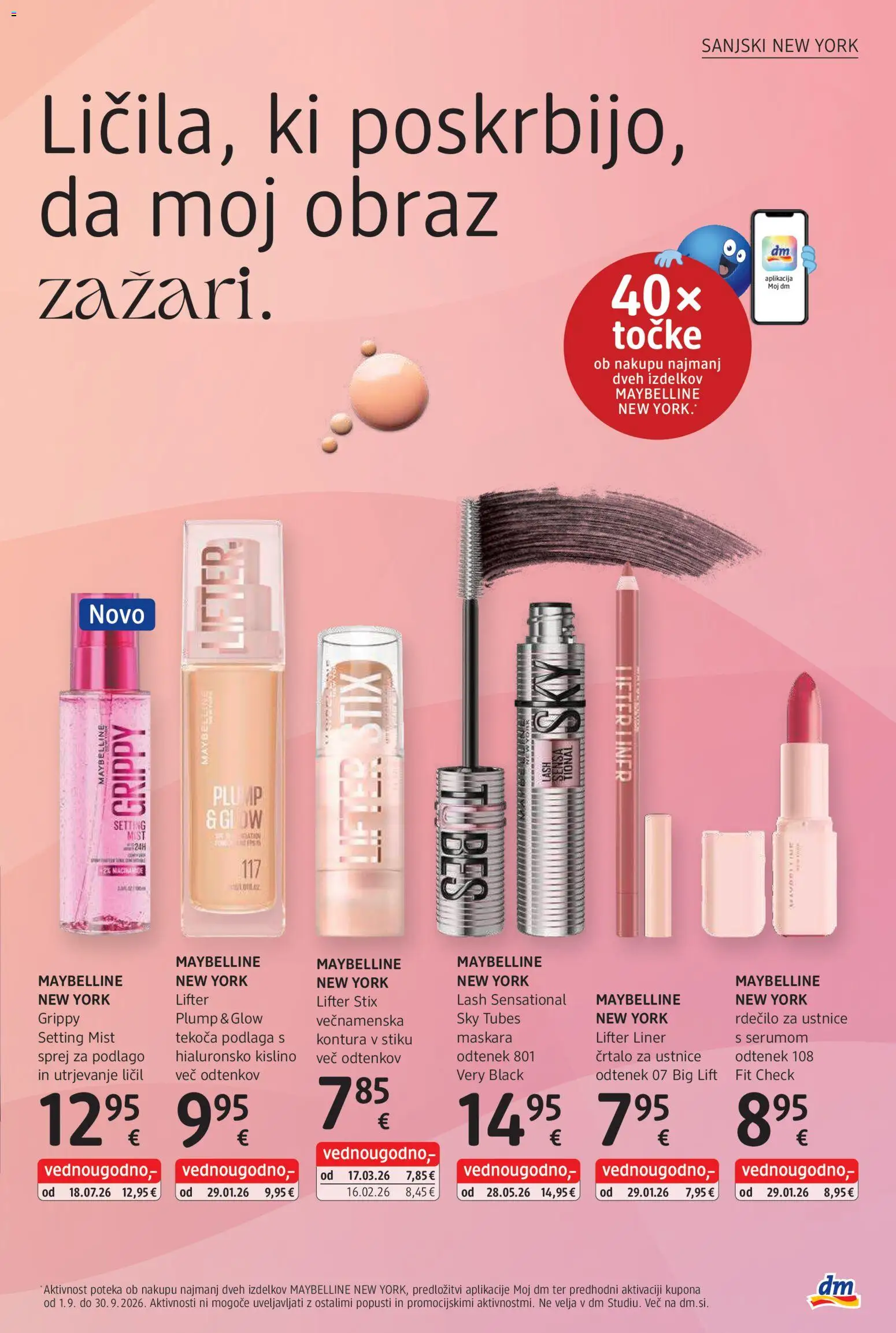 Novi DM Drogerie Markt katalog ponudbe – veljaven od 01.09.2026 | Stran: 15 | Izdelki: Maskara, Rdecilo za ustnice