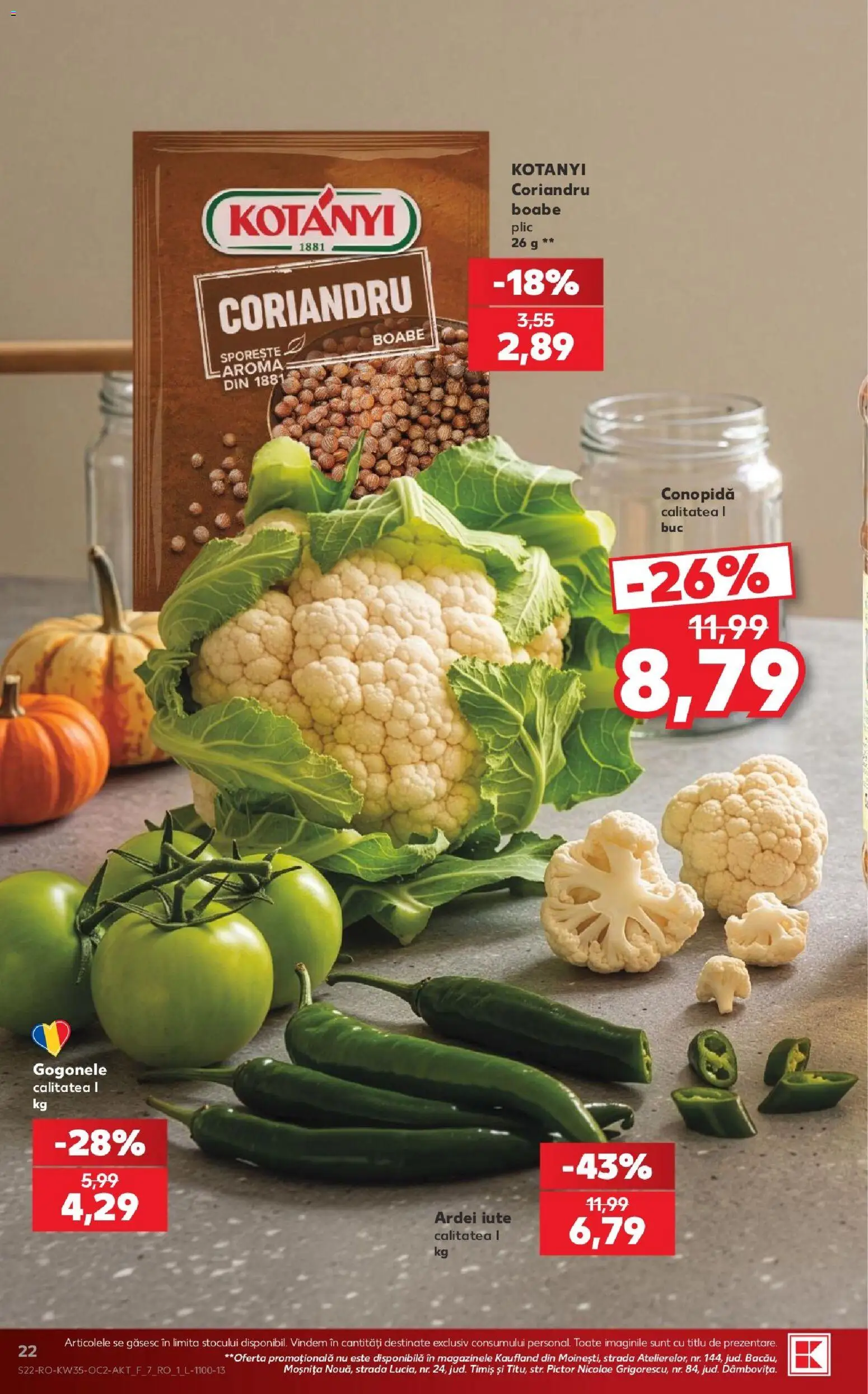 Kaufland RO akciós ujság - amely érvényes a következő dátumtól: 2026.08.26. | Oldal: 22