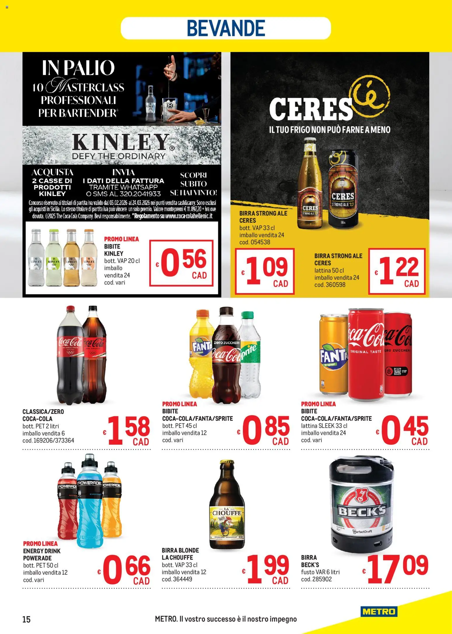 Volantino Metro del 05.03.2026 | Pagina: 15 | Prodotti: Birra, Ceres, Bibite, Fanta