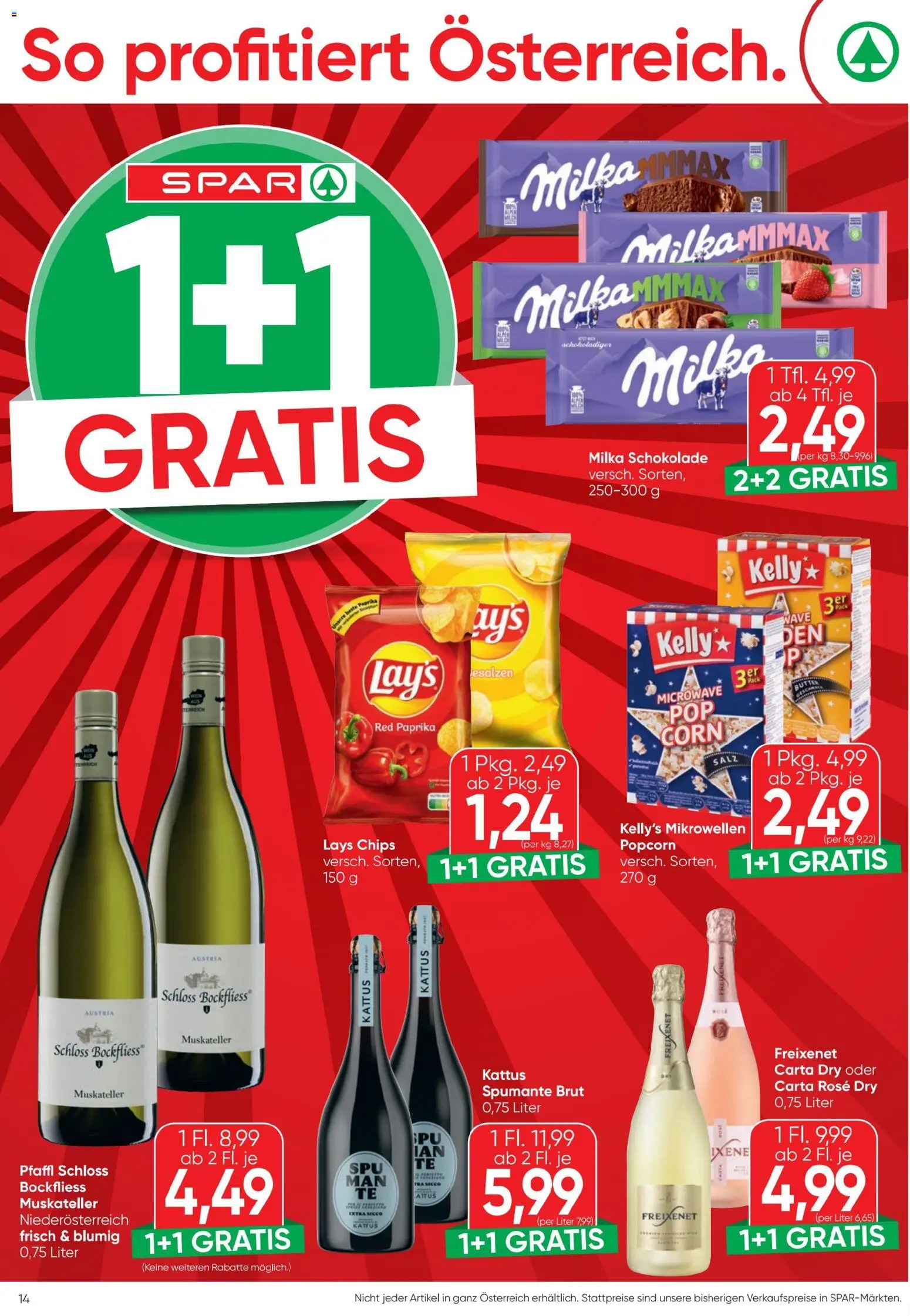 Spar - Flugblatt gültig ab 21.05.2026 | Seite: 14 | Produkte: Chips, Salz, Butter, Schokolade